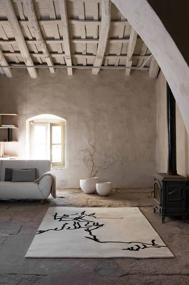 Chillida Rug, Dibujo tinta 1957, 178x240 cm