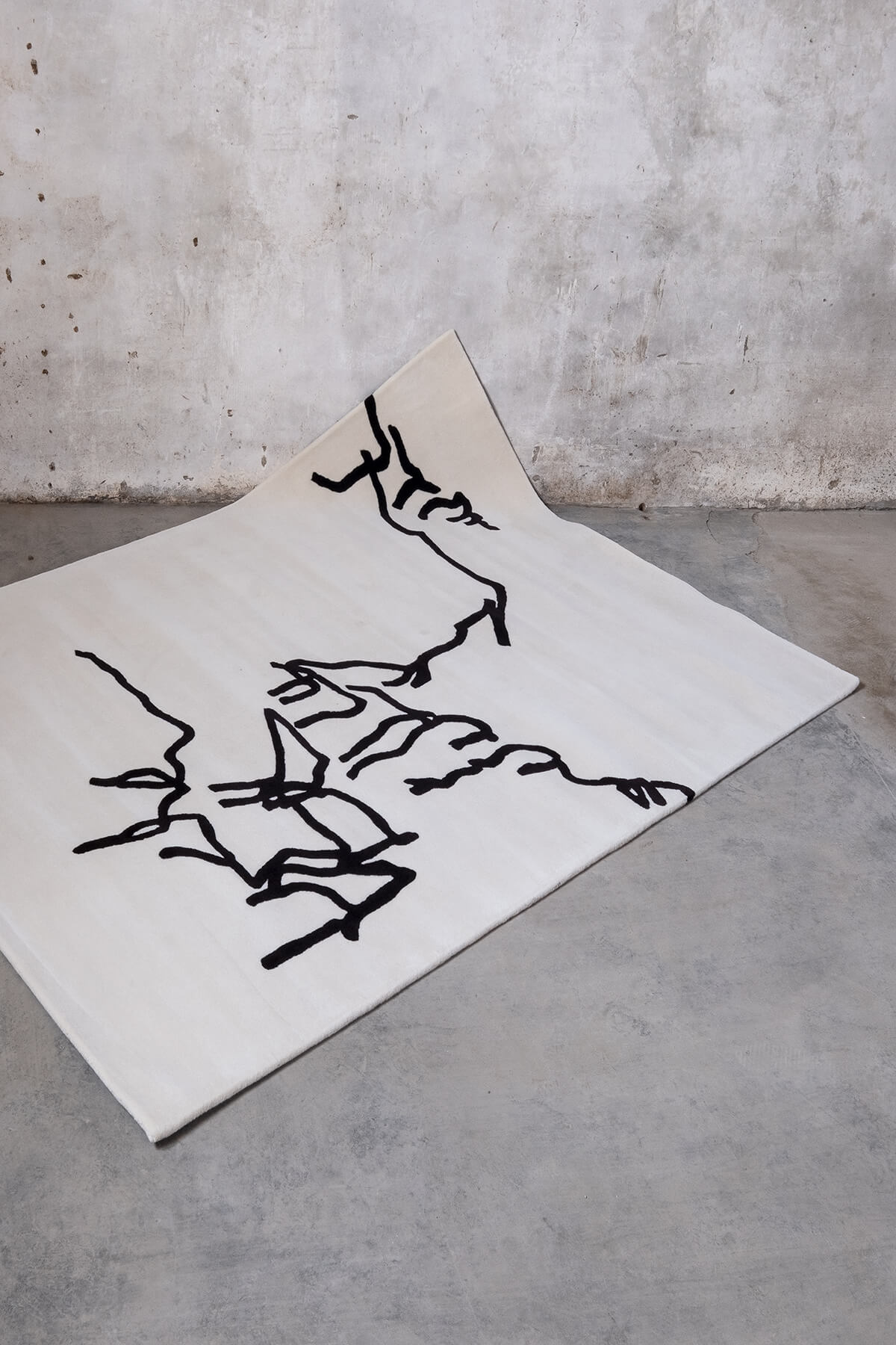 Chillida Rug, Dibujo tinta 1957, 178×240 cm