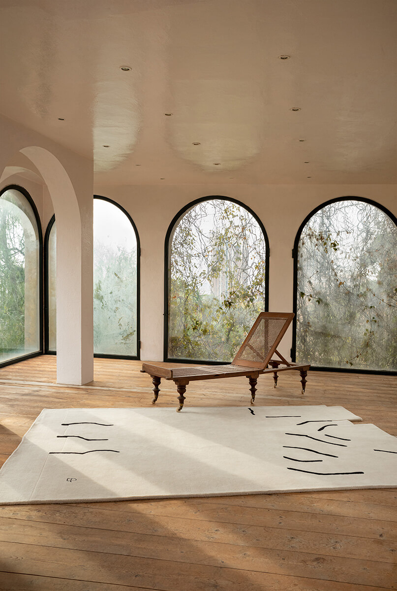 Chillida Rug, Gravitación Tinta 1996, 210x300 cm