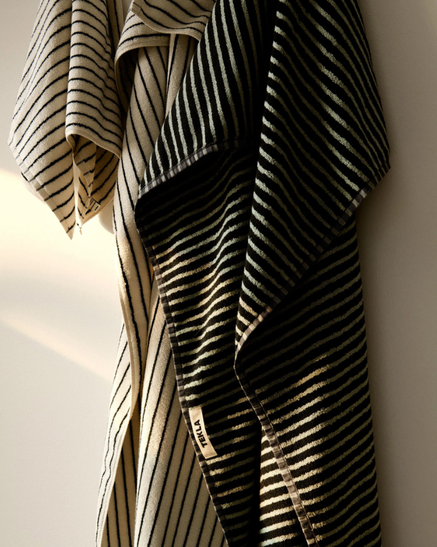 Terry Towel – Racing Green Stripes