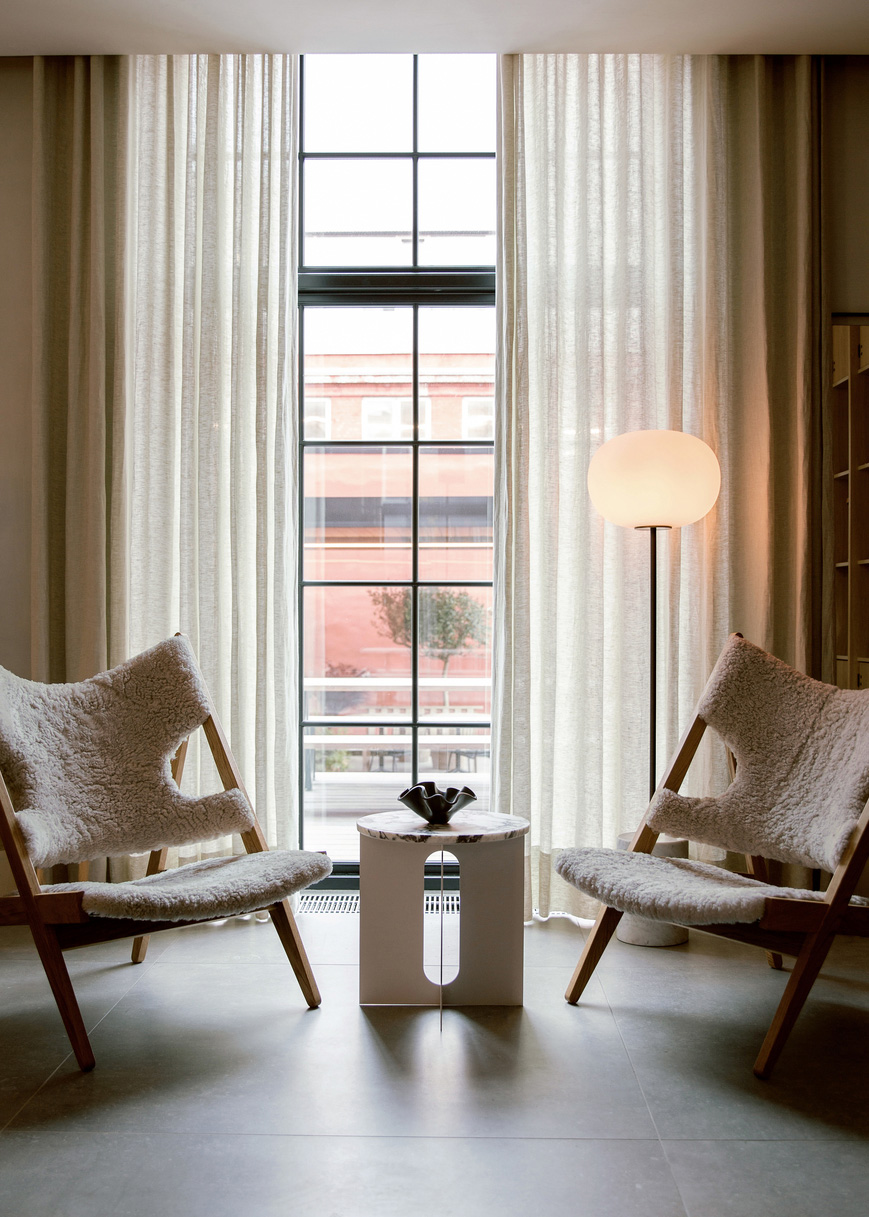 JWDA Floor Lamp, Carrara Marble, Bronzed Brass