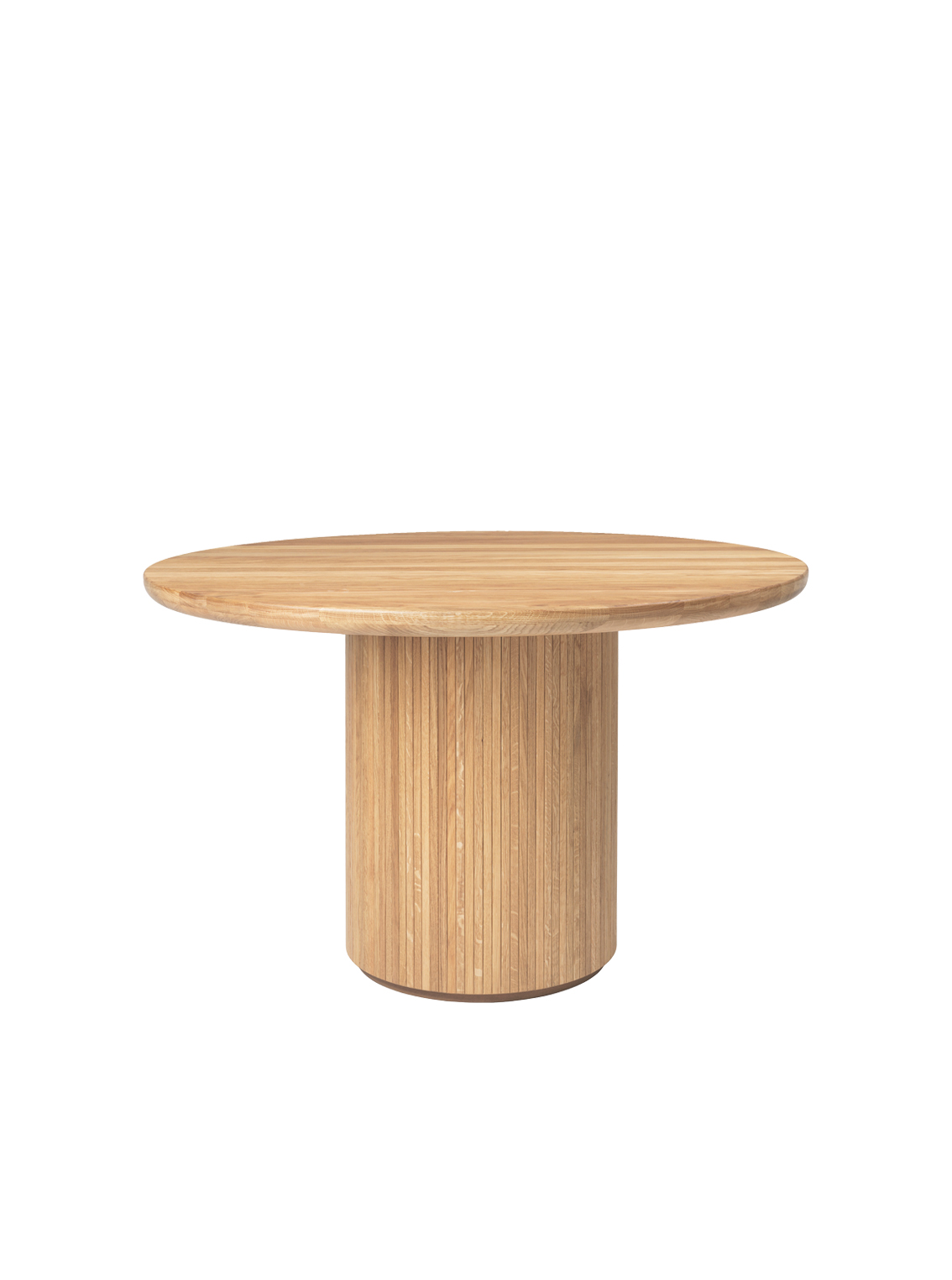 Moon Dining Table, Ø120, Wood Top & Base