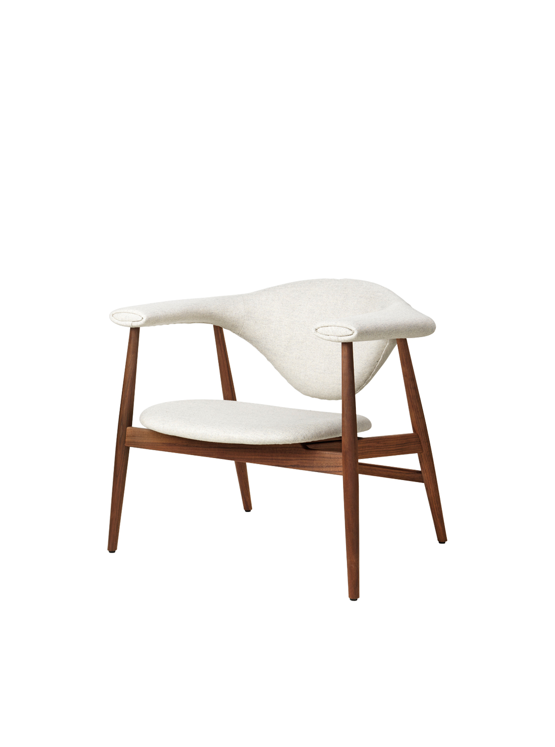 Masculo Lounge Chair, Walnut Base, Plain 0026