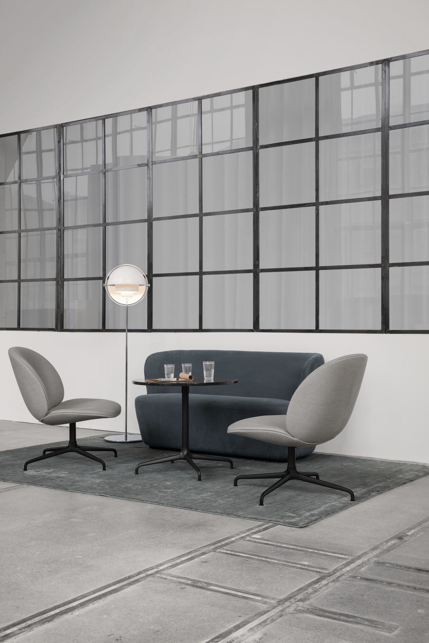 Multi-Lite Floor Lamp, Chrome Base