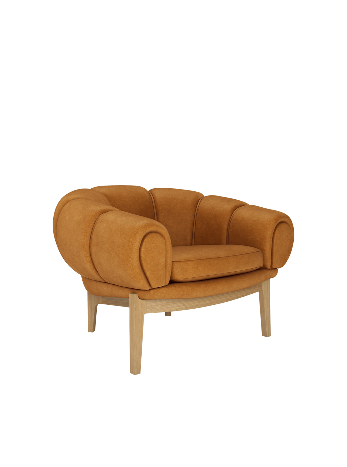 Croissant Lounge Chair, Oak Base