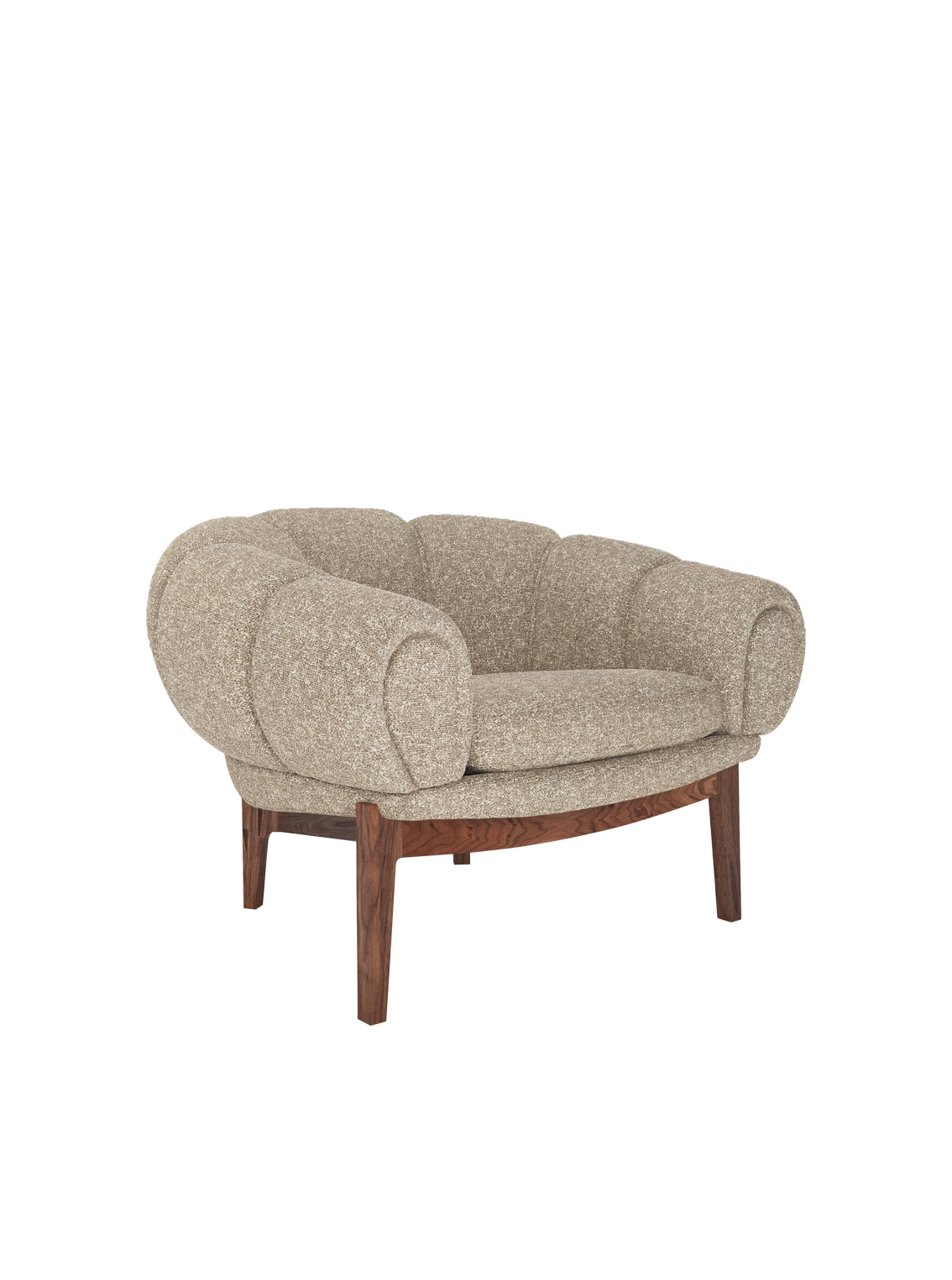 Croissant Lounge Chair, Walnut Base