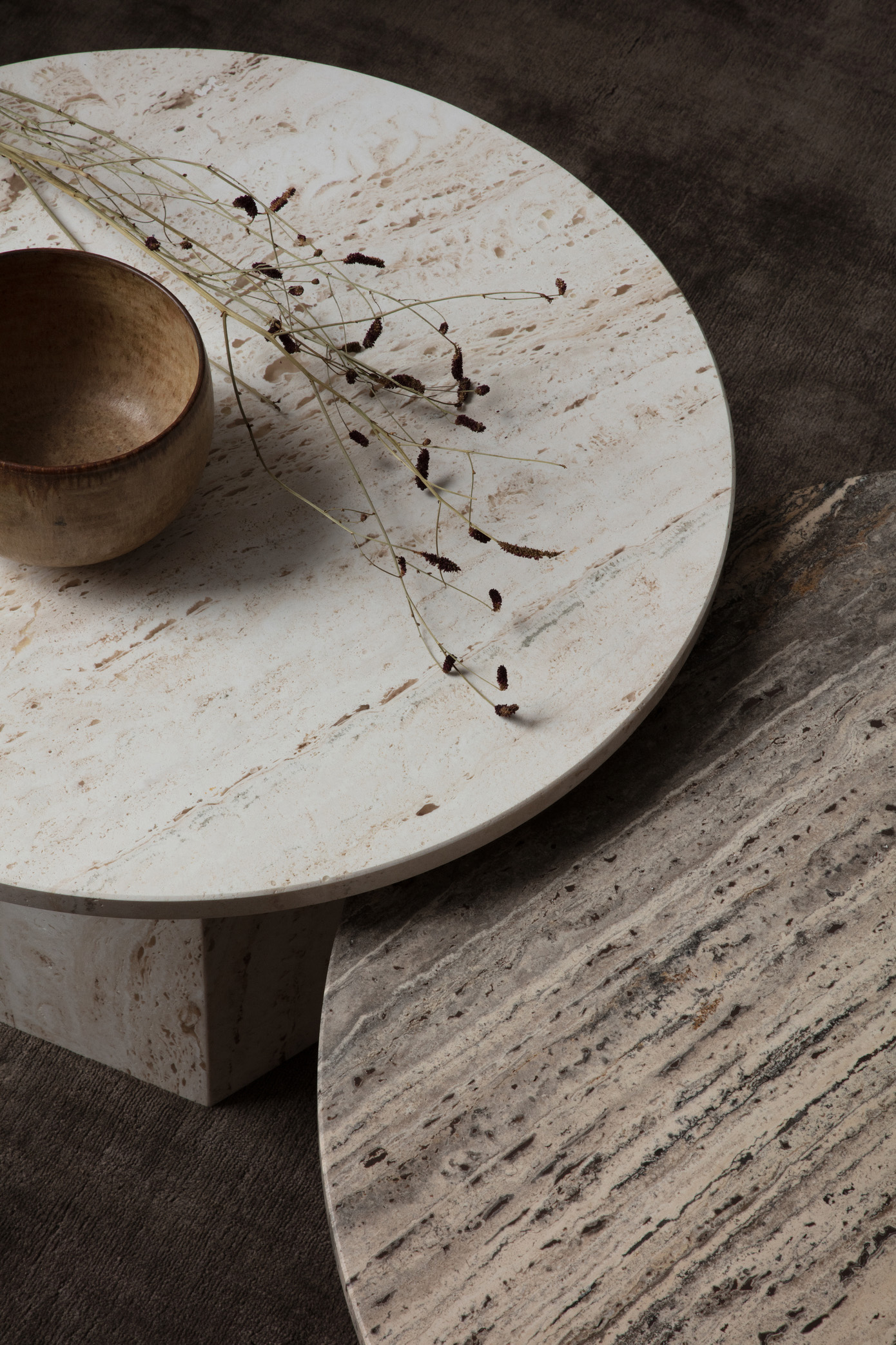 Epic Coffee Table, Ø60, Travertine