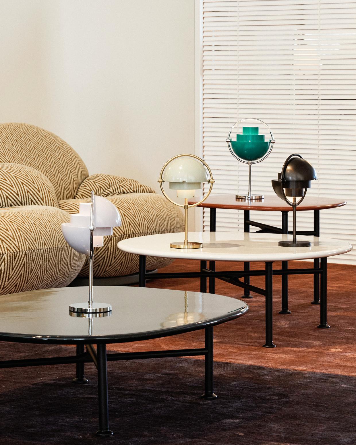 Multi-Lite Portable Lamp, Brass Base