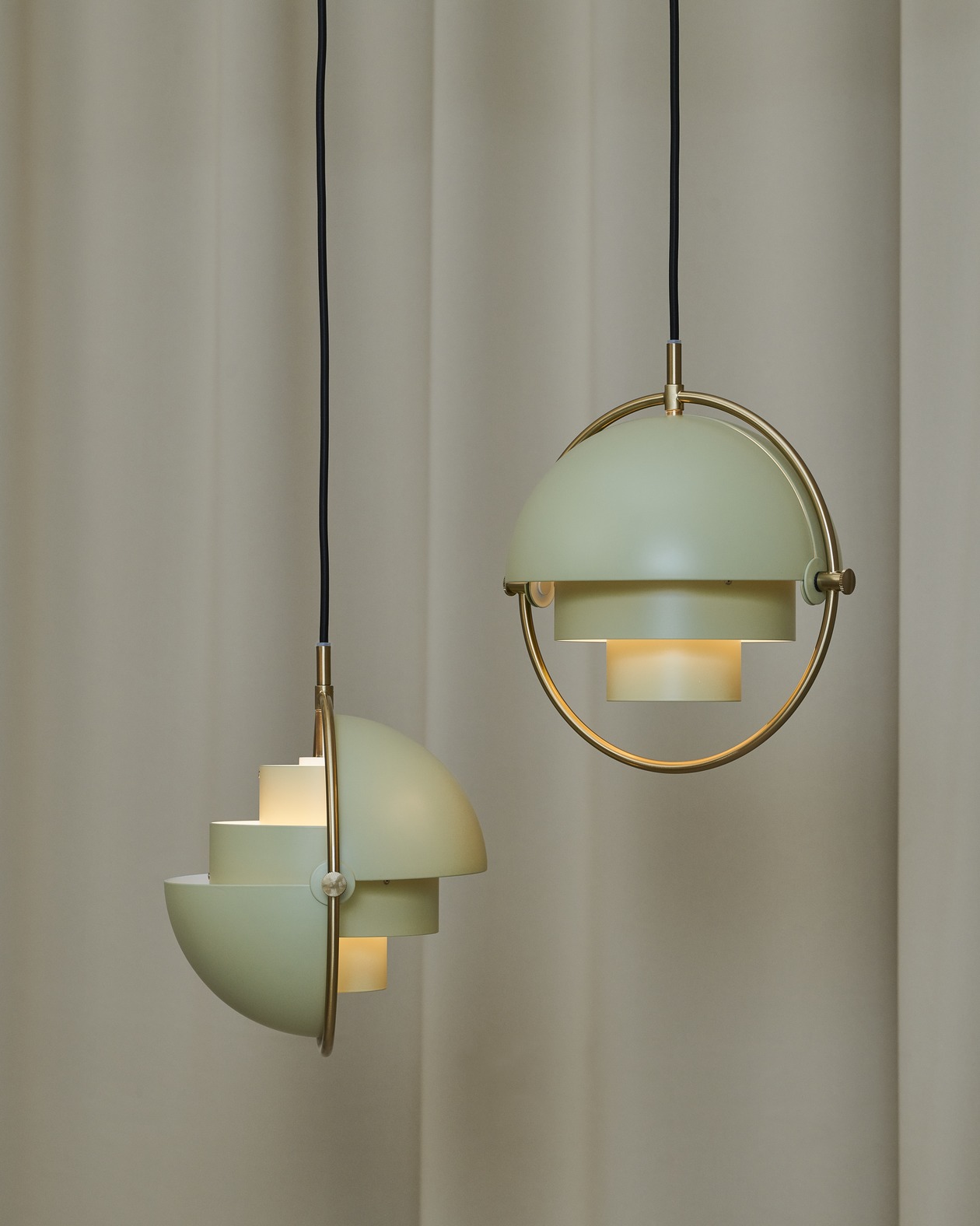 Multi-Lite Pendant, Small, Brass Base