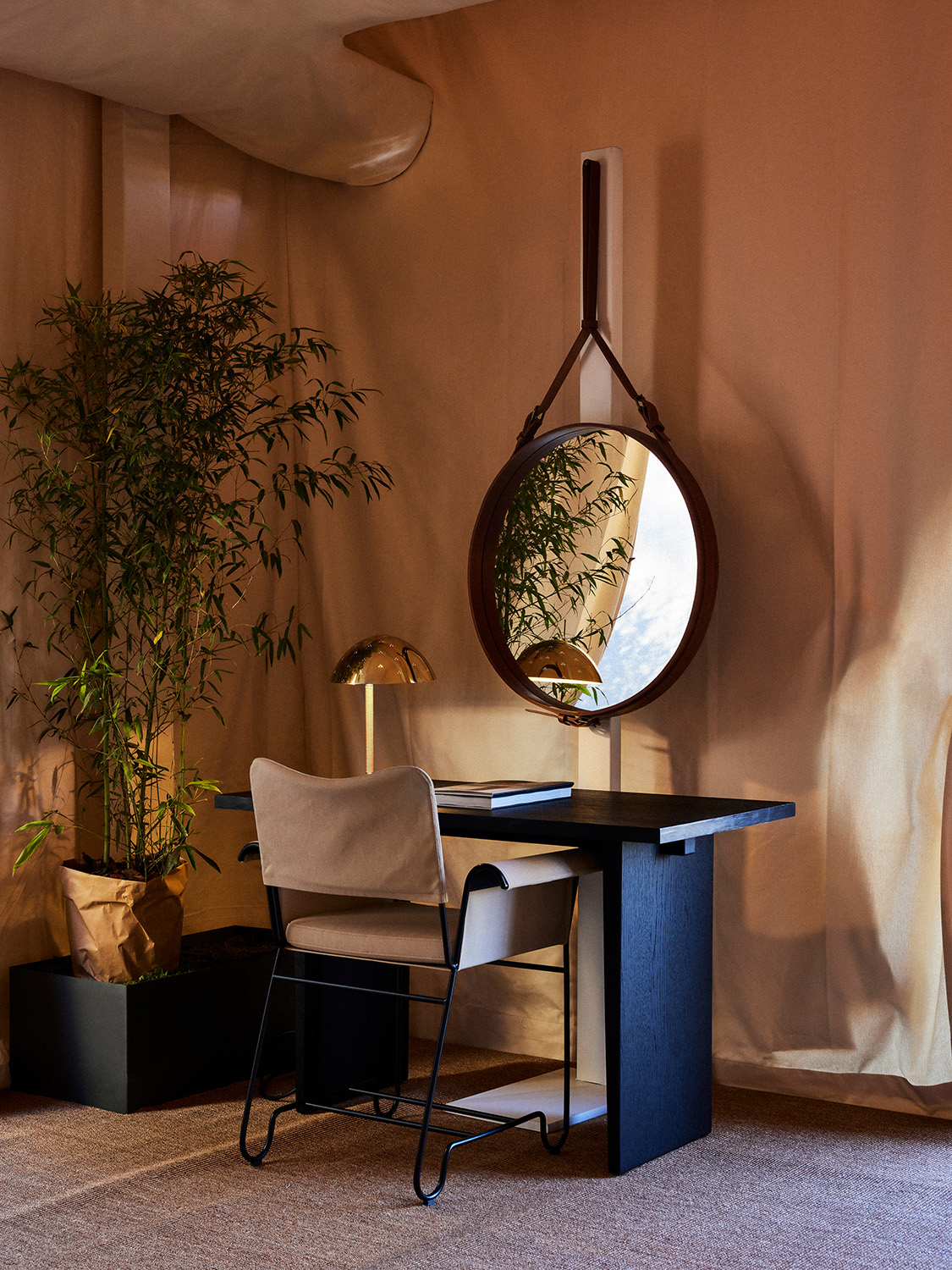 Adnet Wall Mirror, Circular, Ø70