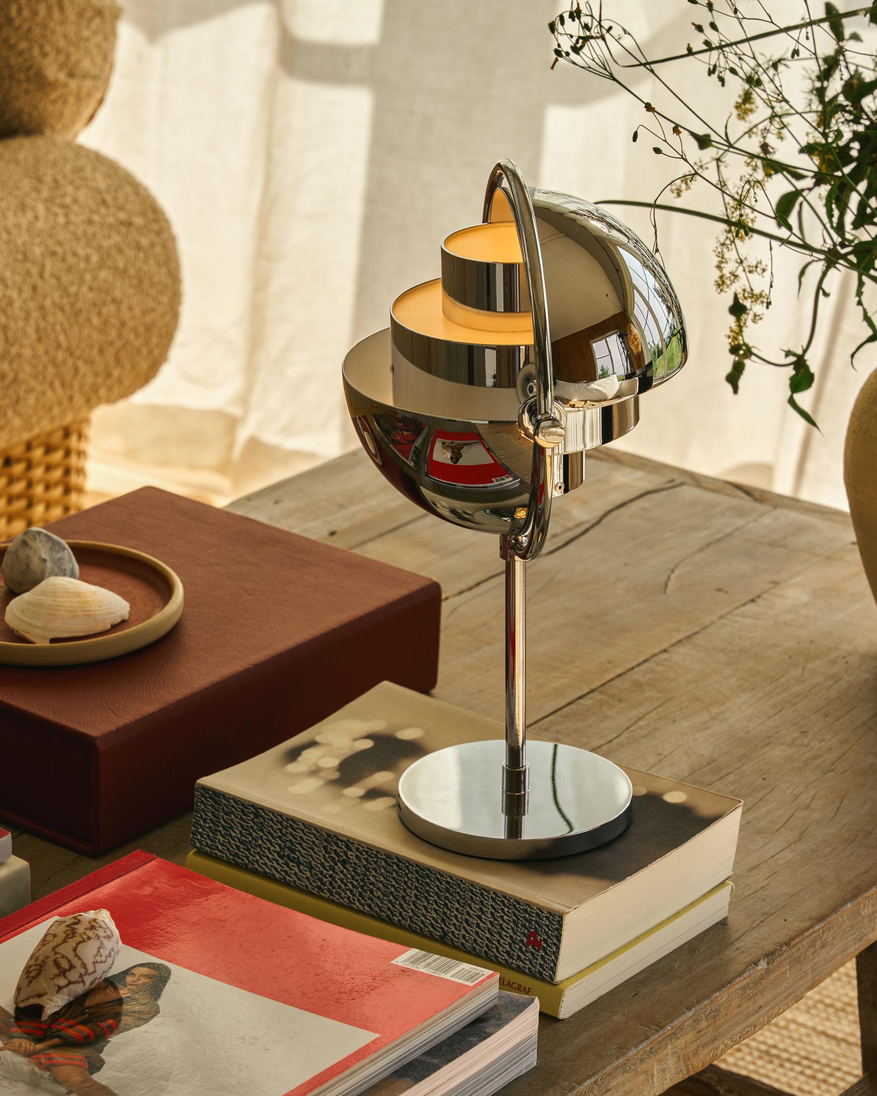 Multi-Lite Portable Lamp, Chrome Base