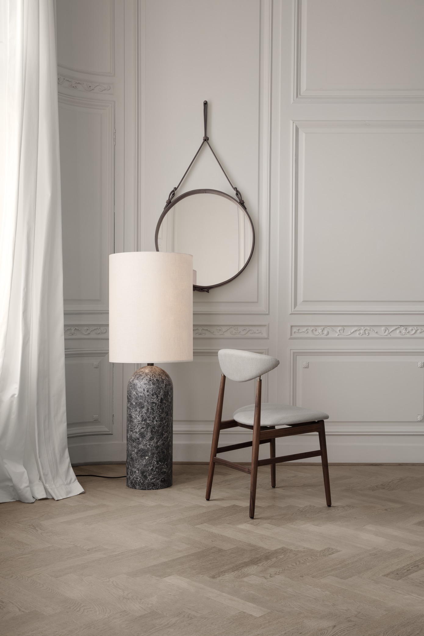 Adnet Wall Mirror, Circular, Ø58