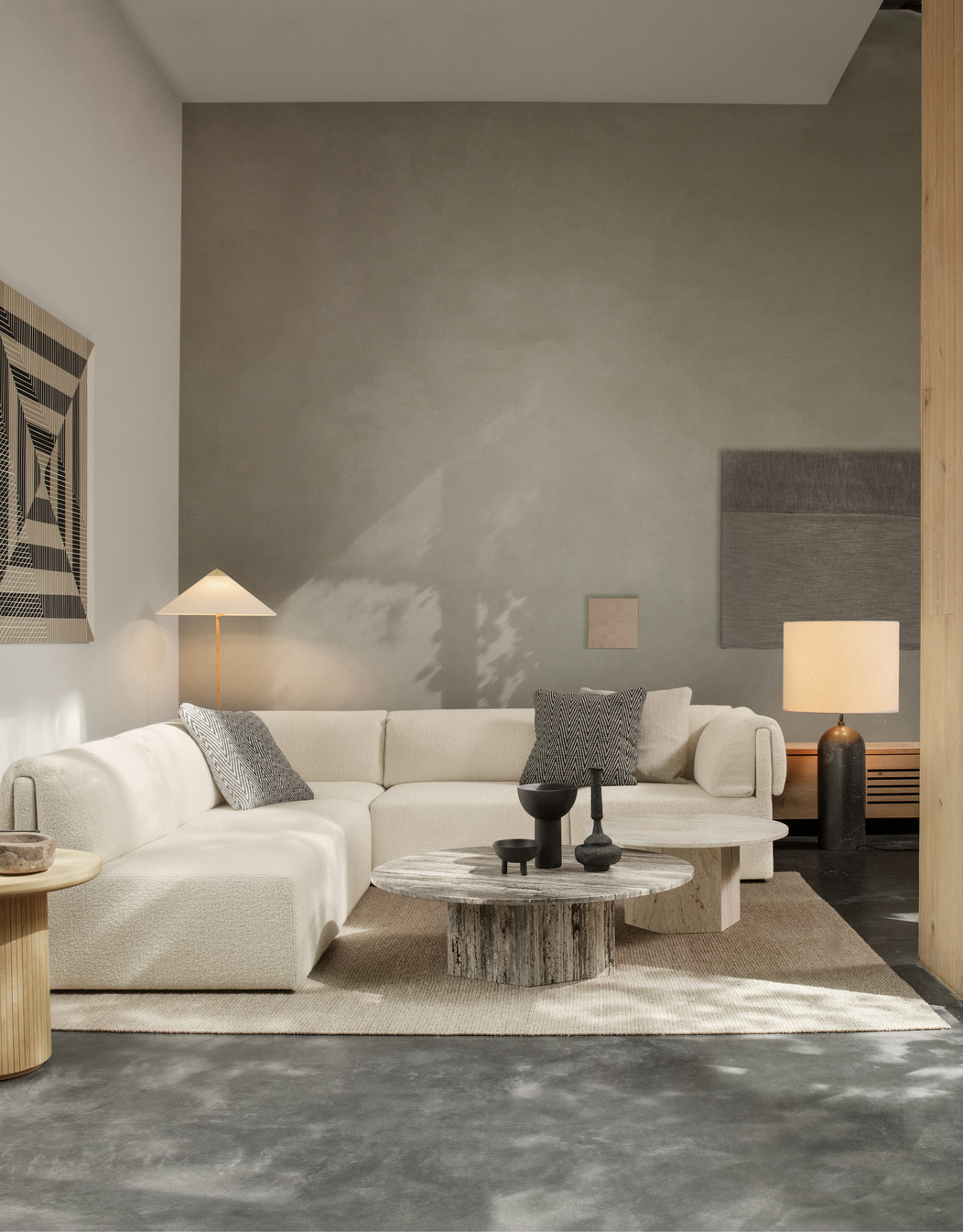 Epic Coffee Table, Ø110, Travertine