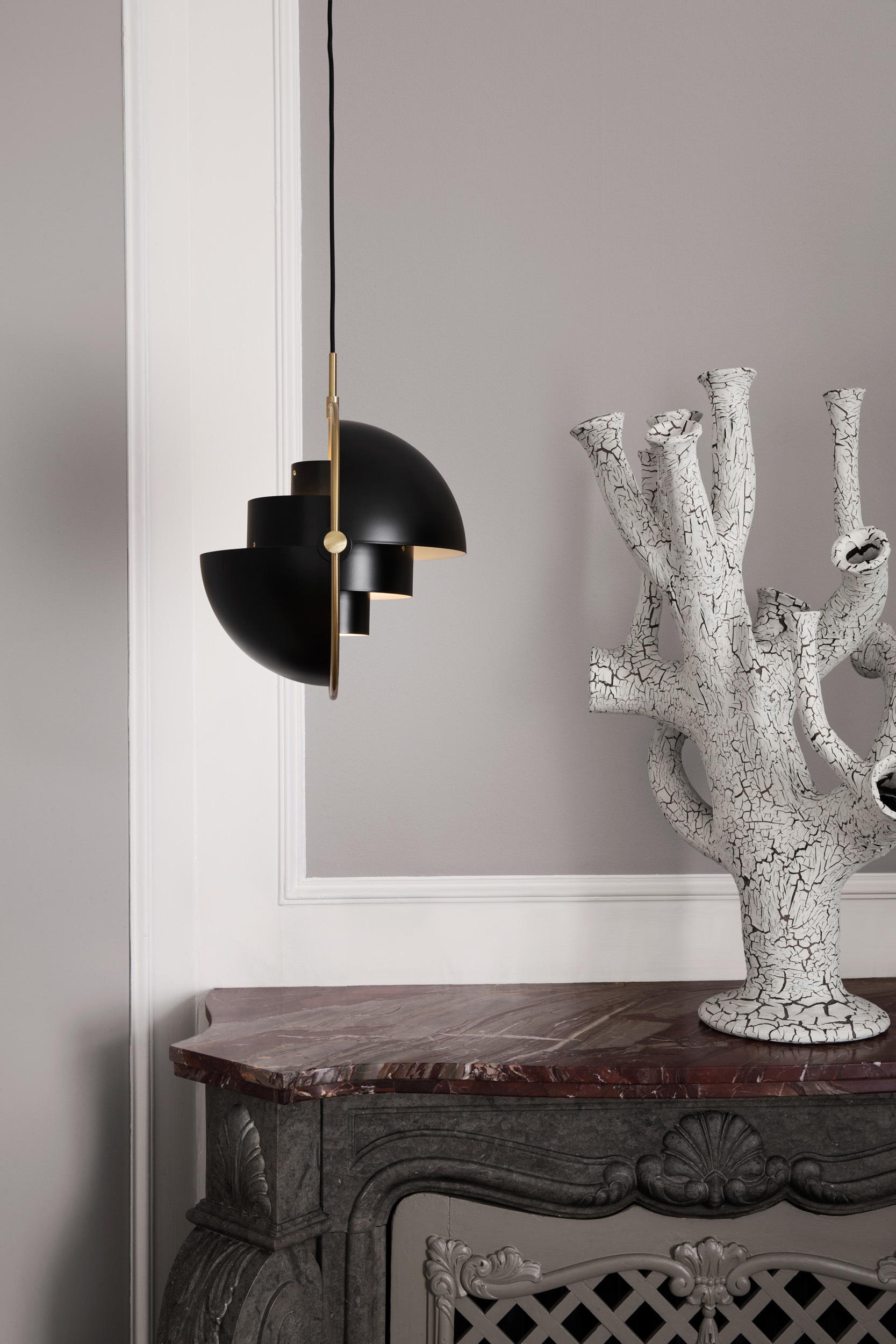 Multi-Lite Pendant, Small, Brass Base