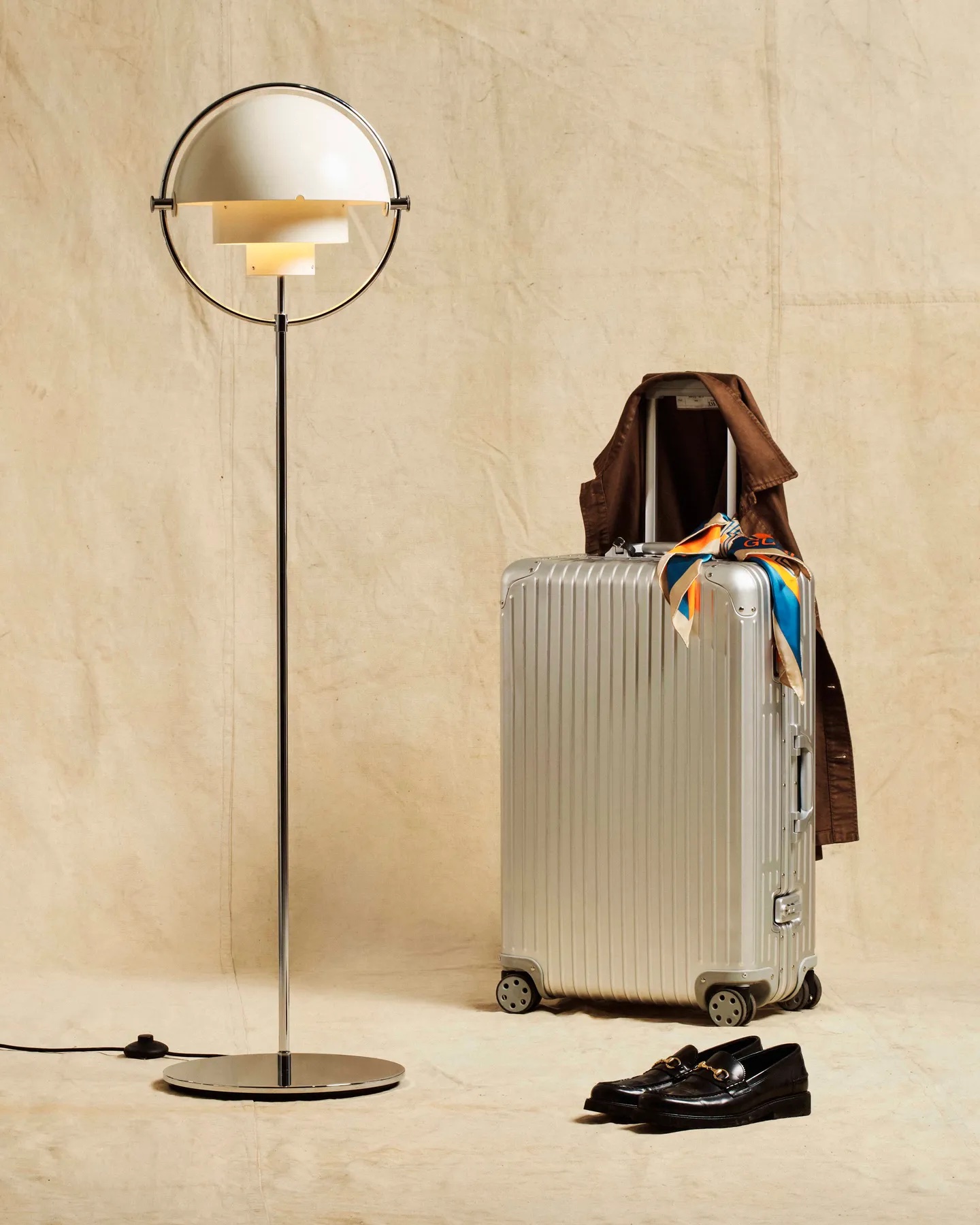 Multi-Lite Floor Lamp, Chrome Base