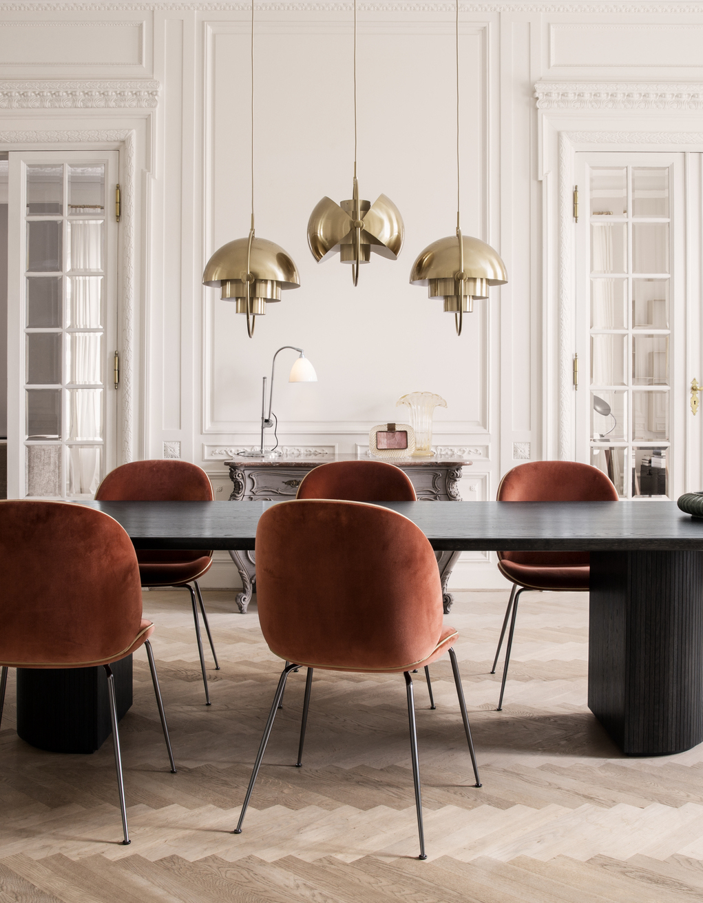 Multi-Lite Pendant, Brass Base