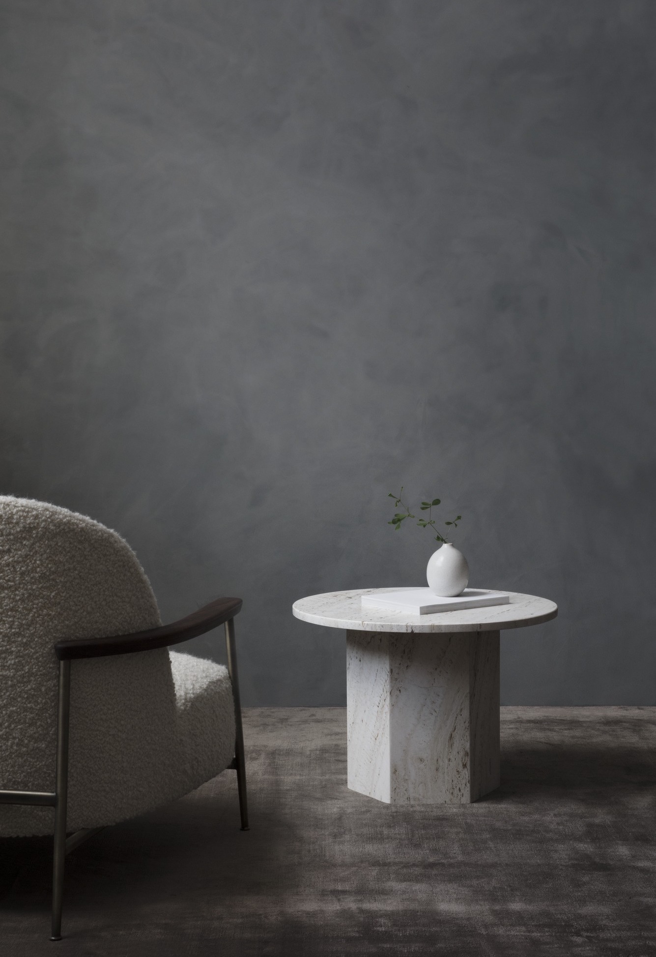 Epic Coffee Table, Ø60, Travertine