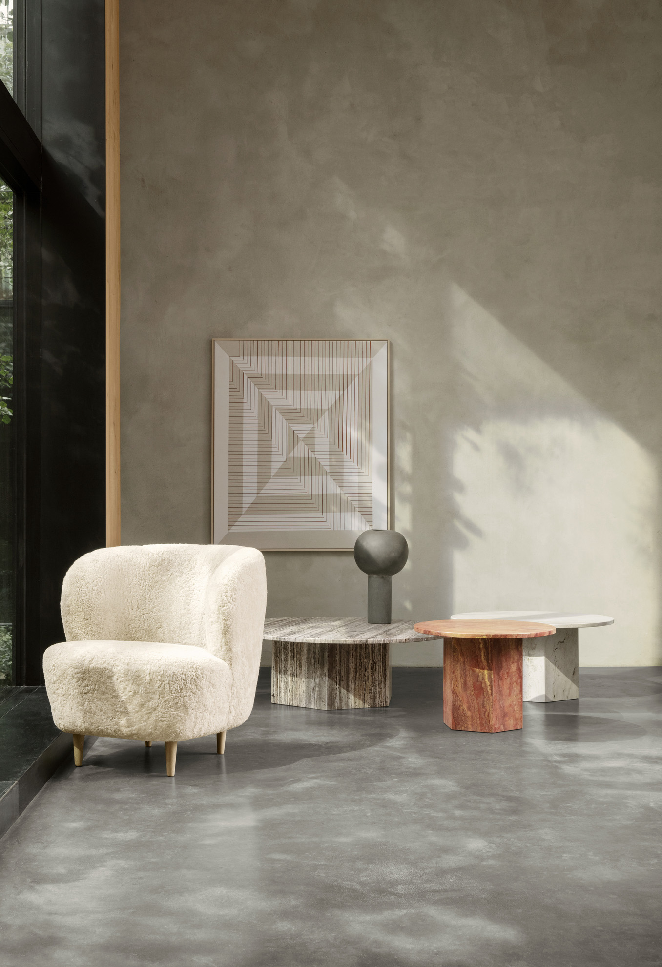 Epic Coffee Table, Ø60, Travertine