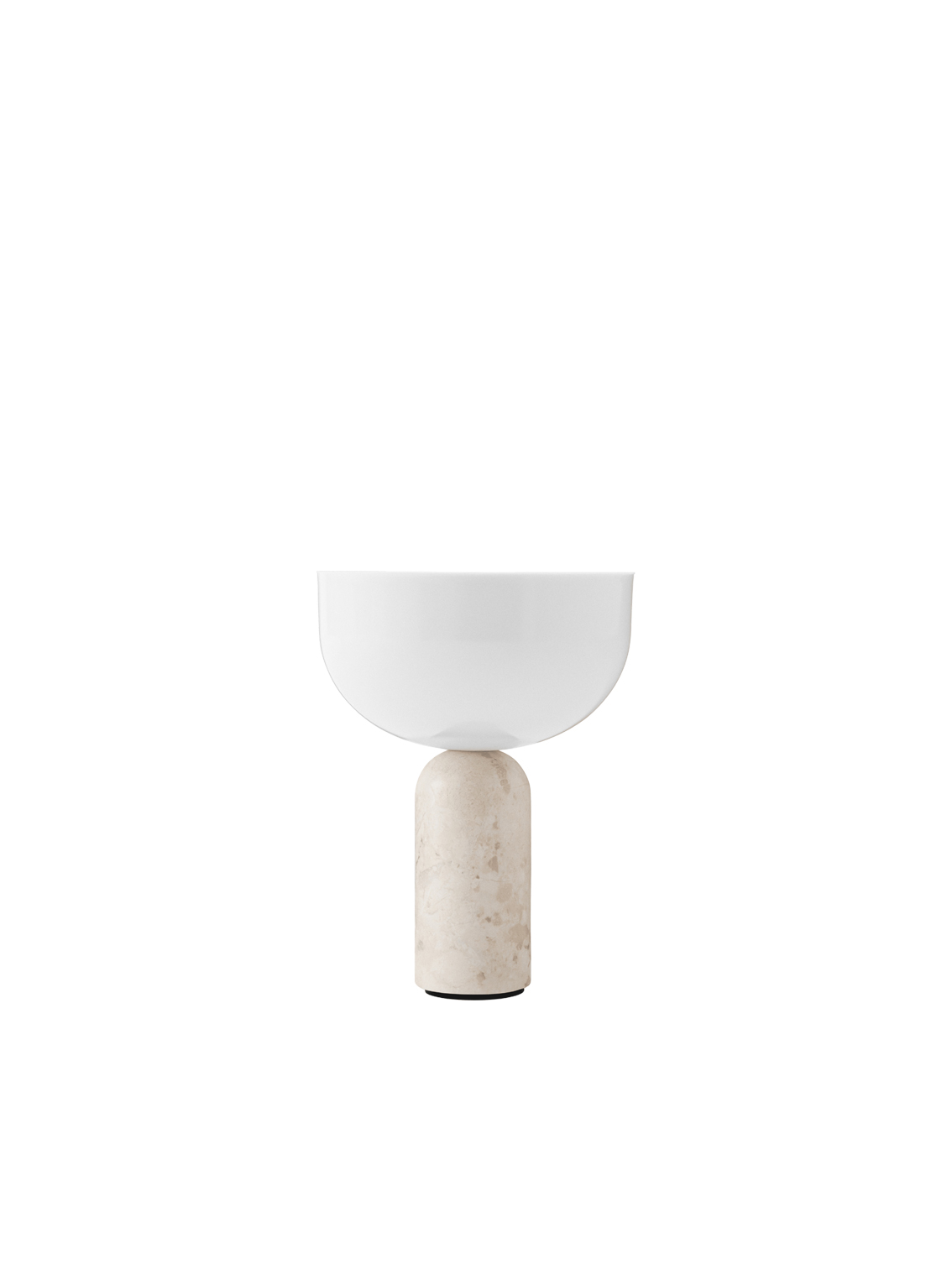Kizu Portable Table Lamp, Kunis Breccia with White Acrylic