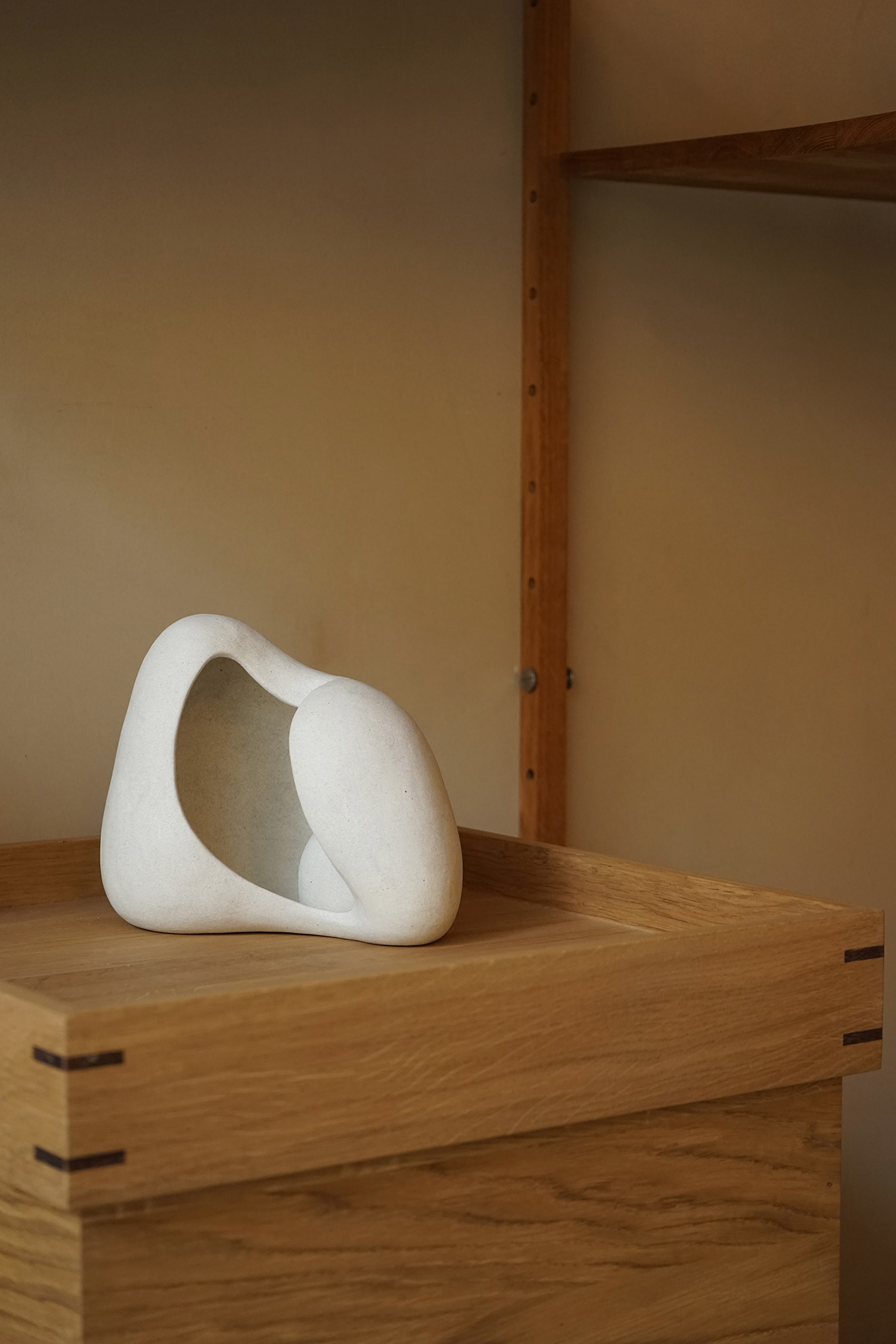 Sculptural Table Lamp Anther, Granite