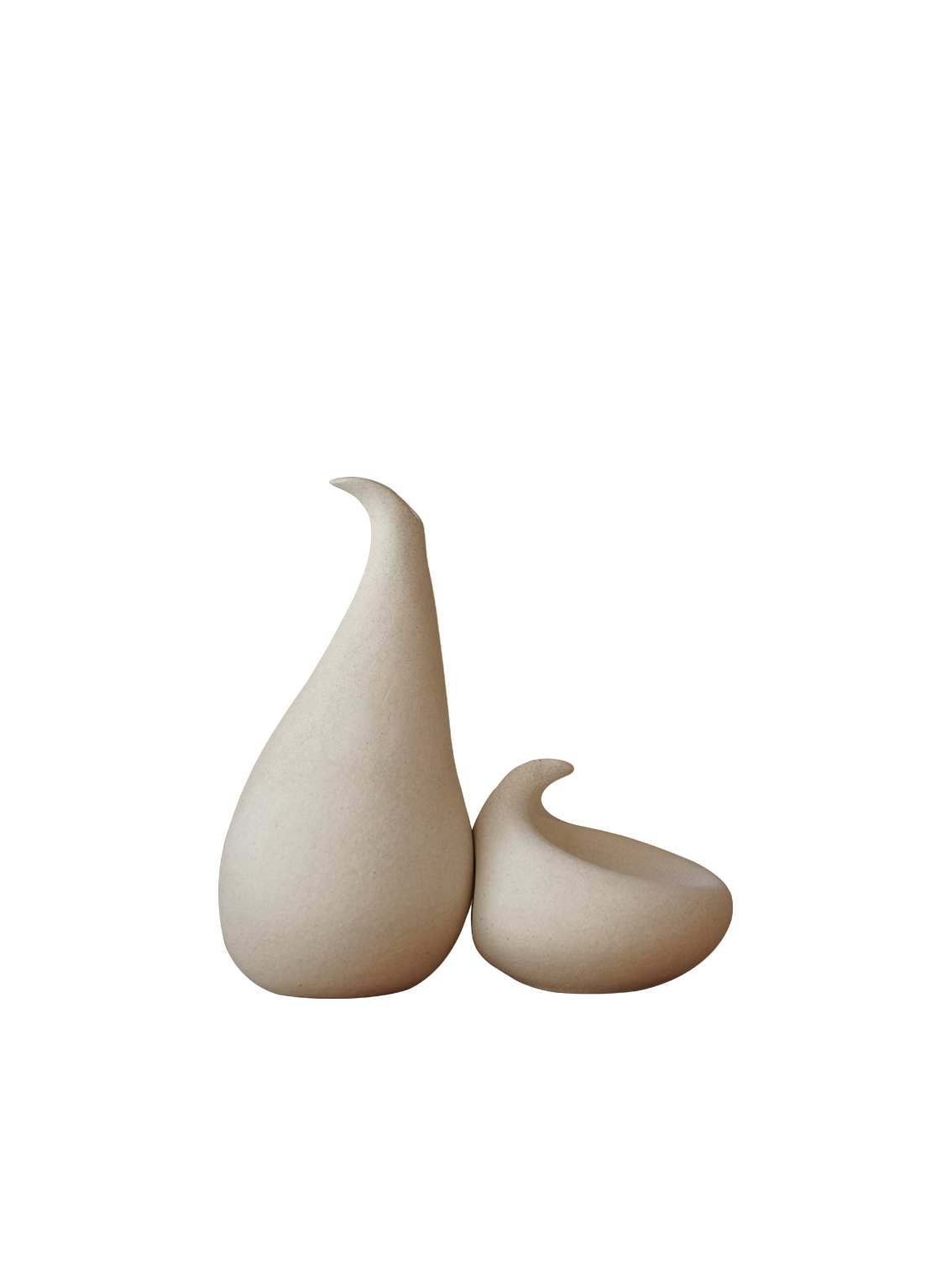 Dialogue Vase – No. 16, Granite (M, set of 2)