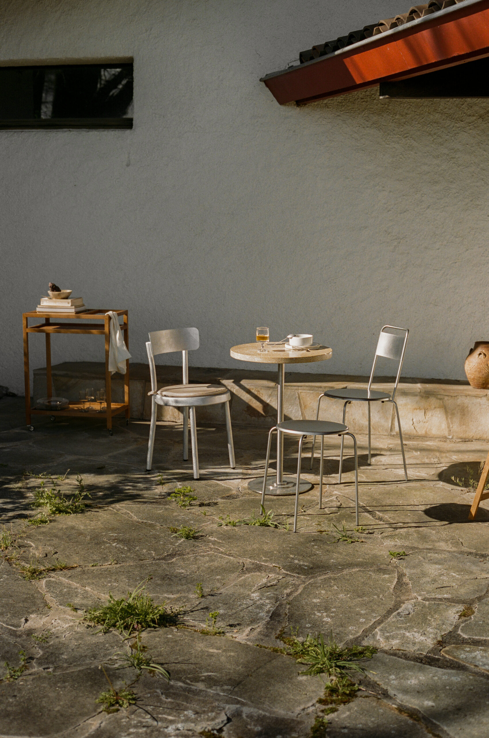 Petit Rond Stool, Stainless Steel