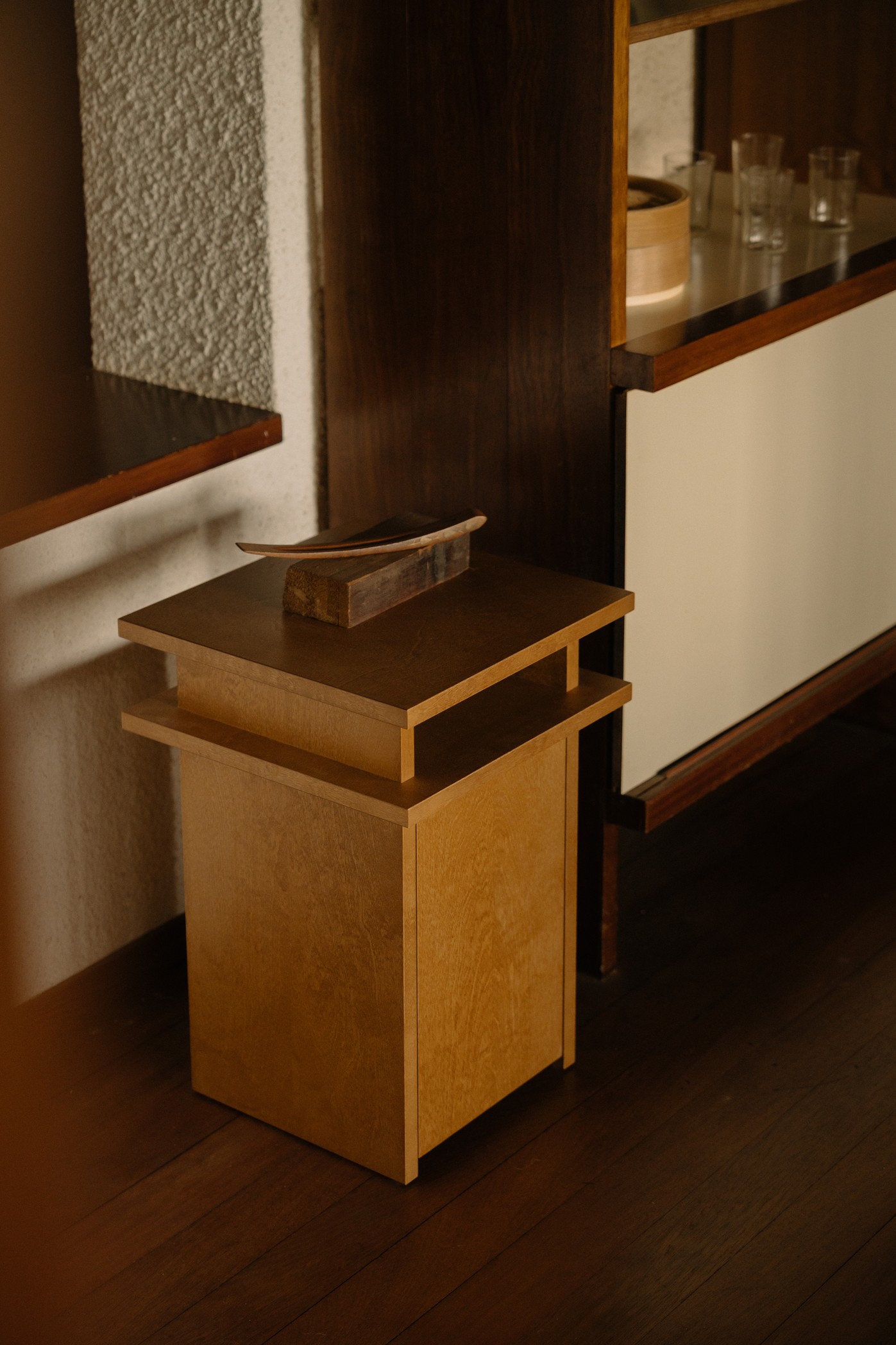 Ratio Side Table, Warm Brown Birch