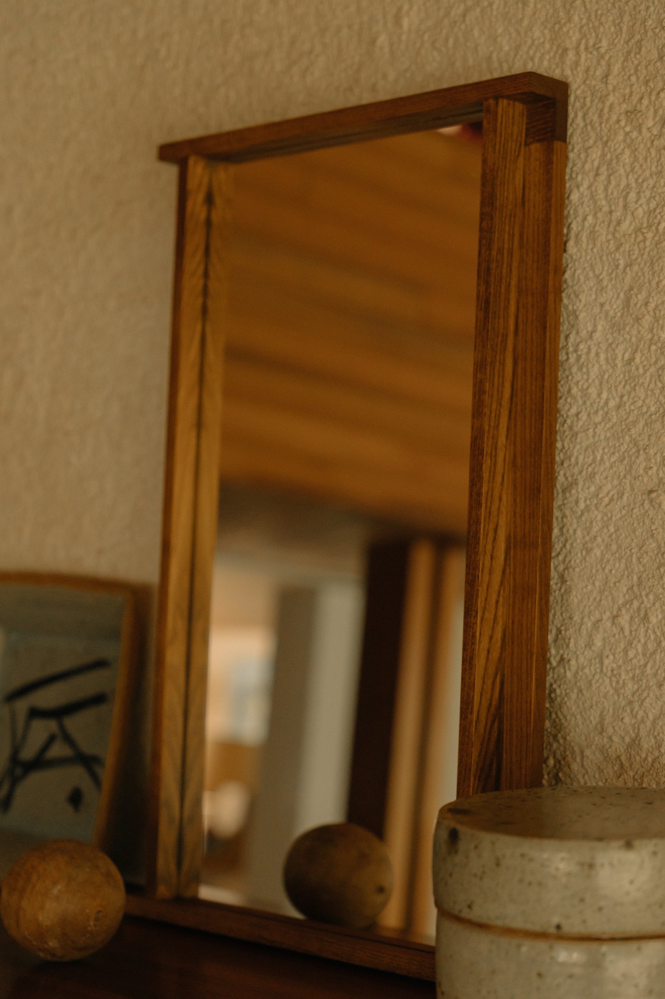 Symmetry Mirror, Honey Ashwood | Small