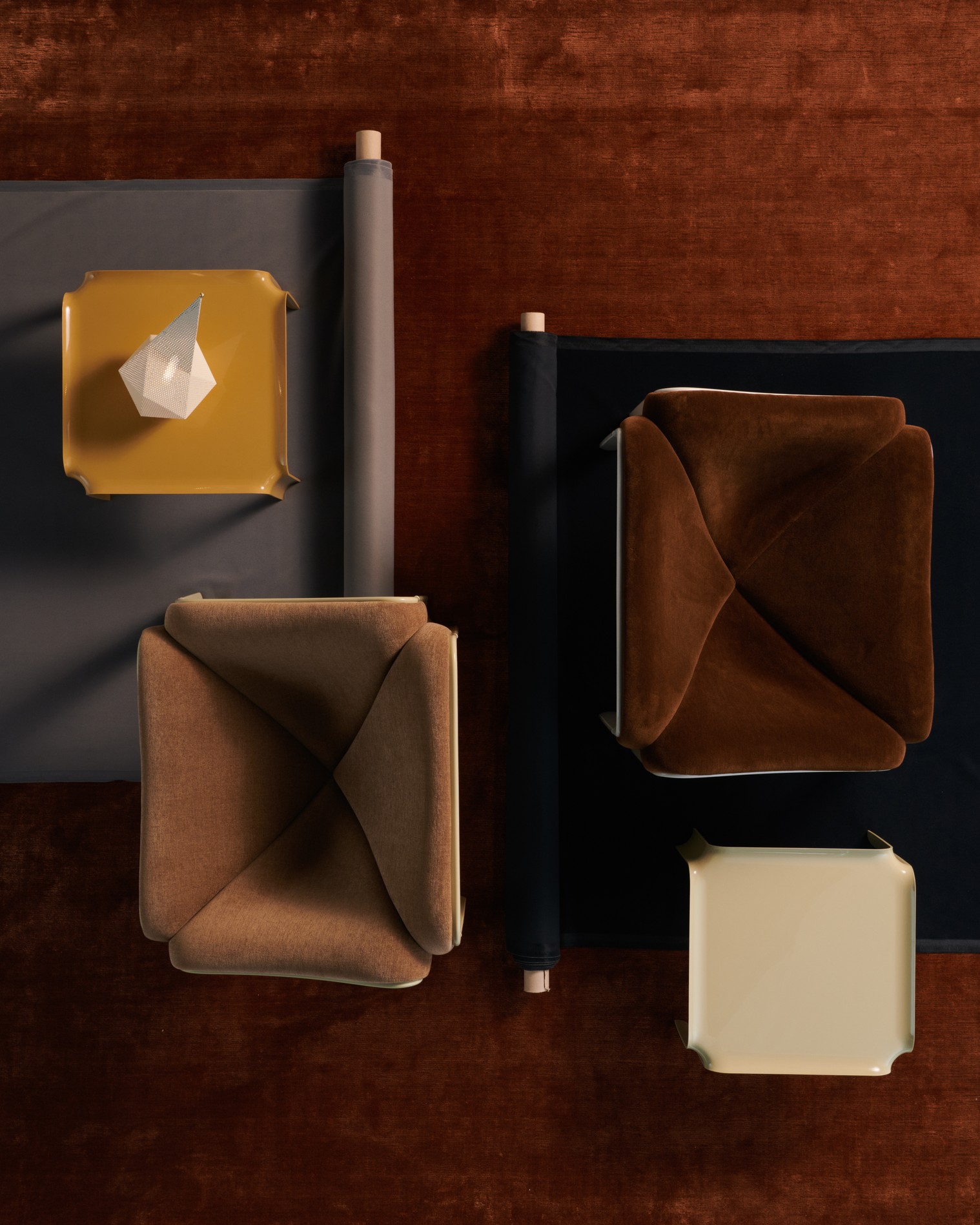 T877 Side Table, Honey Gold base