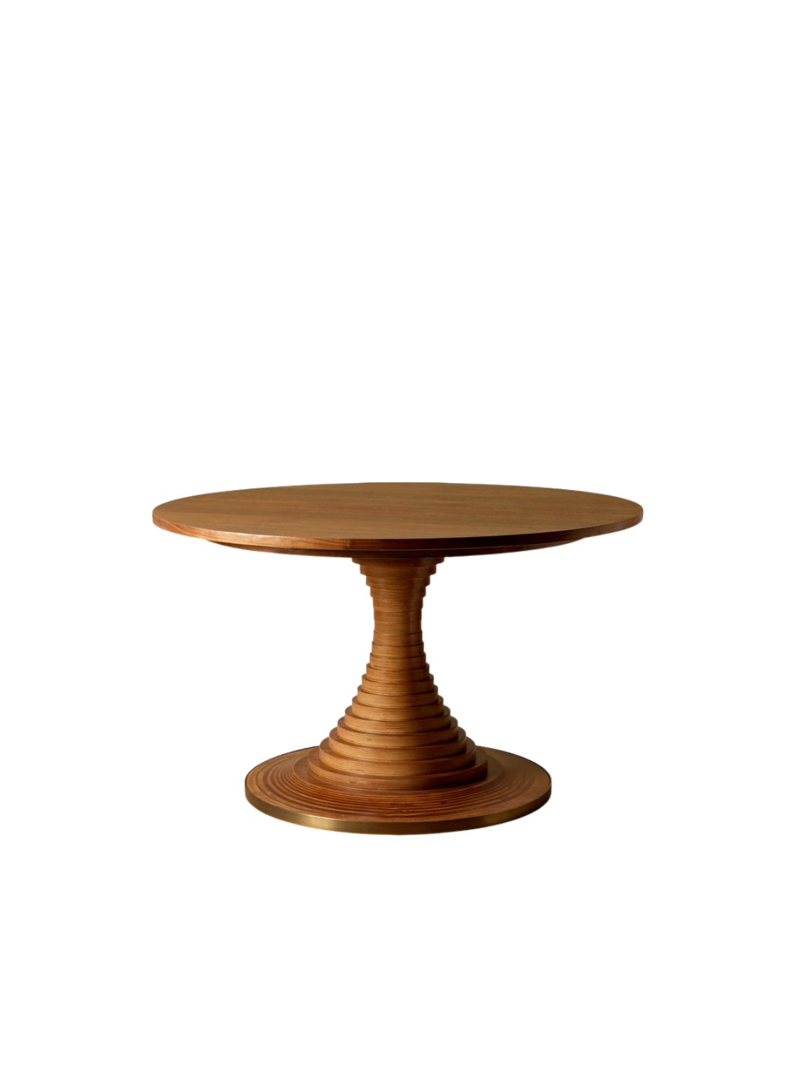 Tavolo a Dischi Dining Table – Round, Ø120, Veneer, American Walnut High Gloss Lacquered