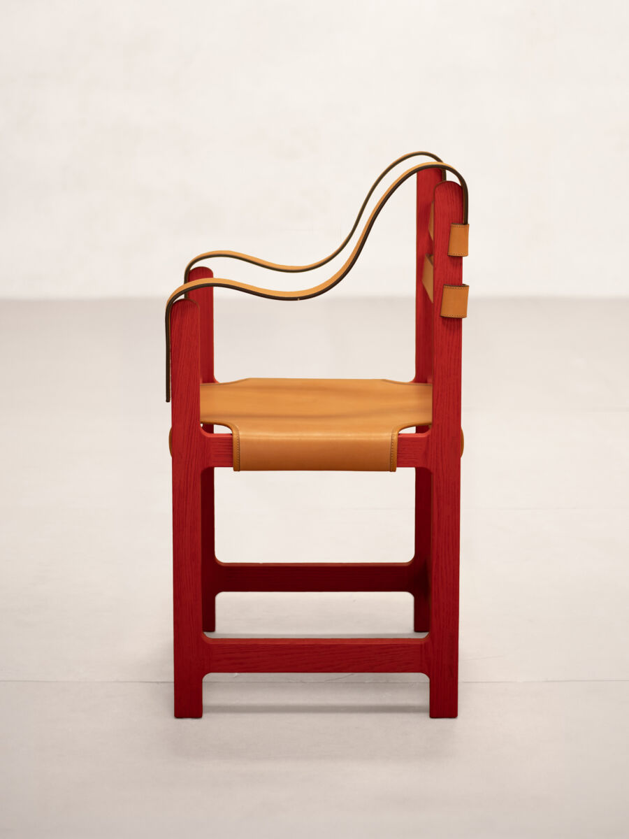 “Next Door Café” Chair, Textured Red