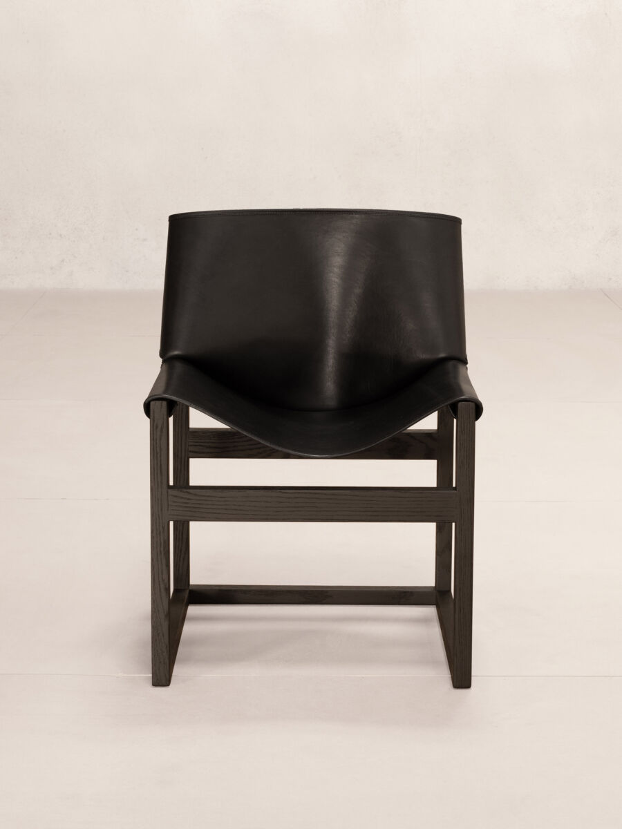 Saddle Chair, Textured Black