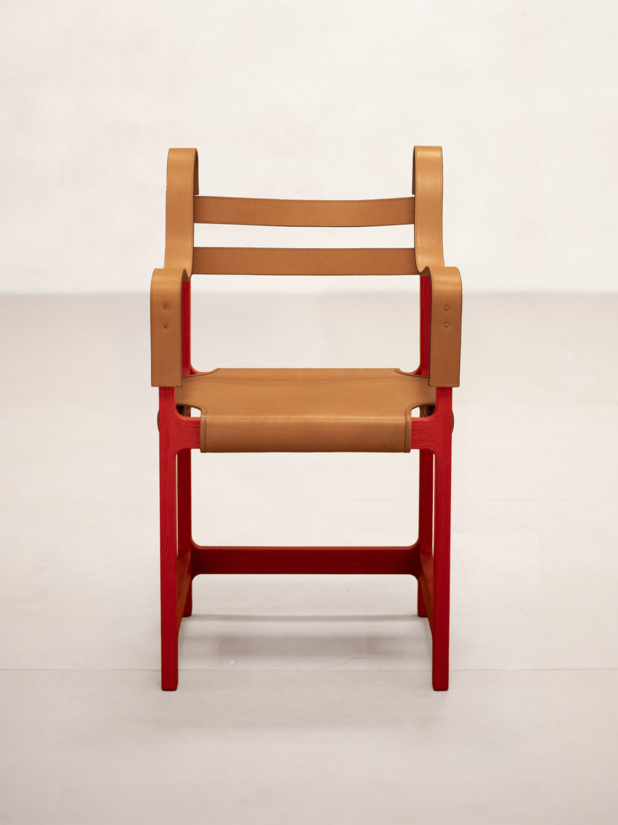 “Next Door Café” Chair, Textured Red