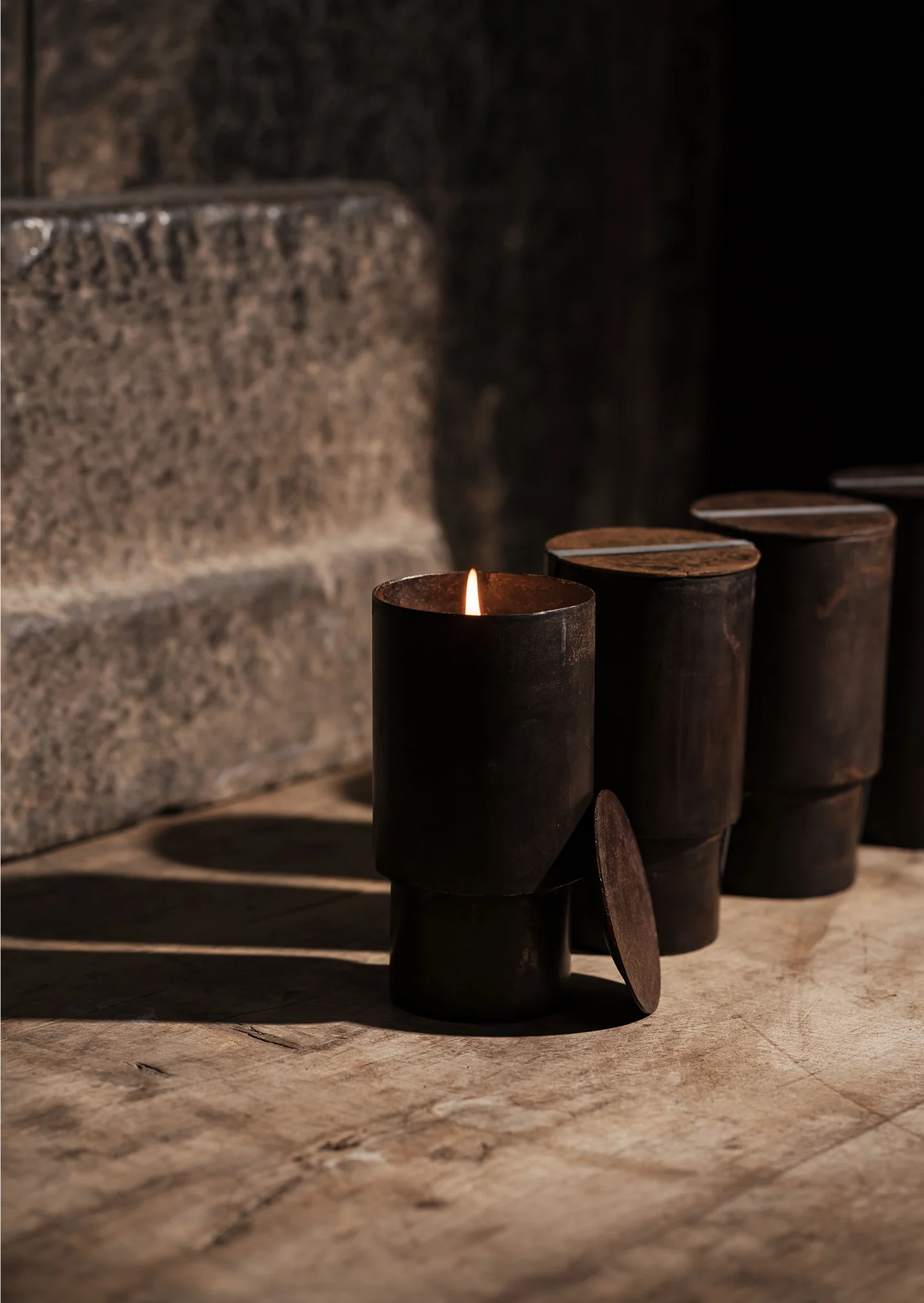 Scented Candle in Iron Vessel, Ma’at