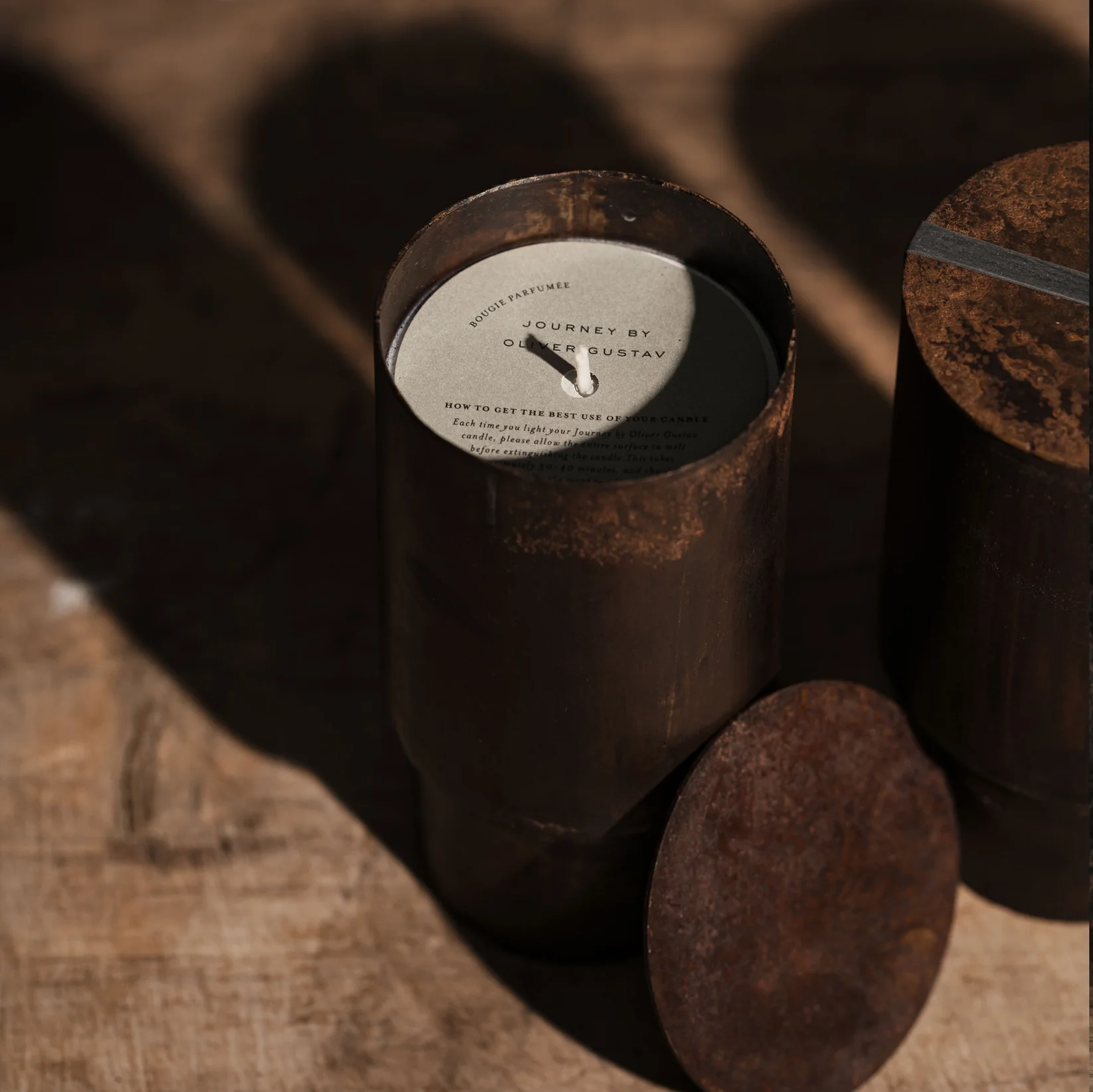 Scented Candle in Iron Vessel, 10013