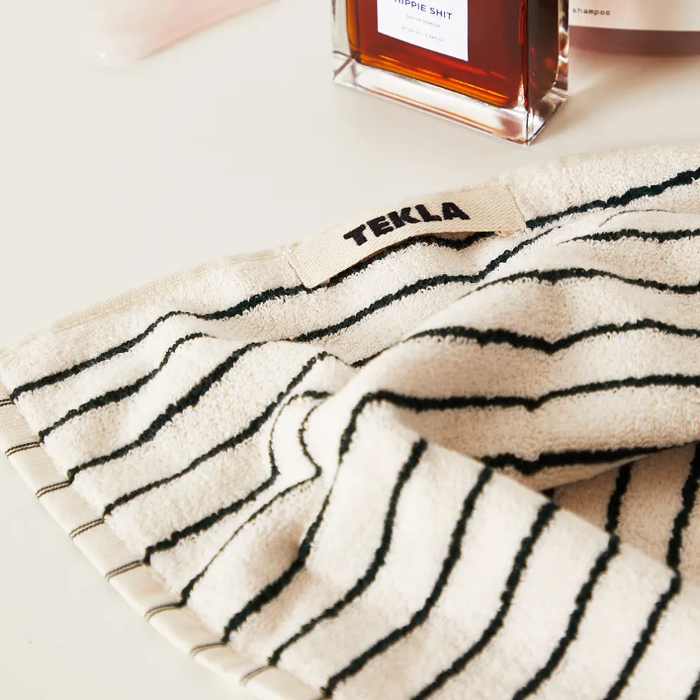 Terry Towel – Racing Green Stripes
