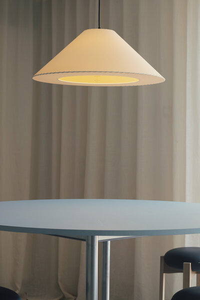 Sisisi Conicas Planas MT5 Pendant Lamp, Stitched Beige Parchment