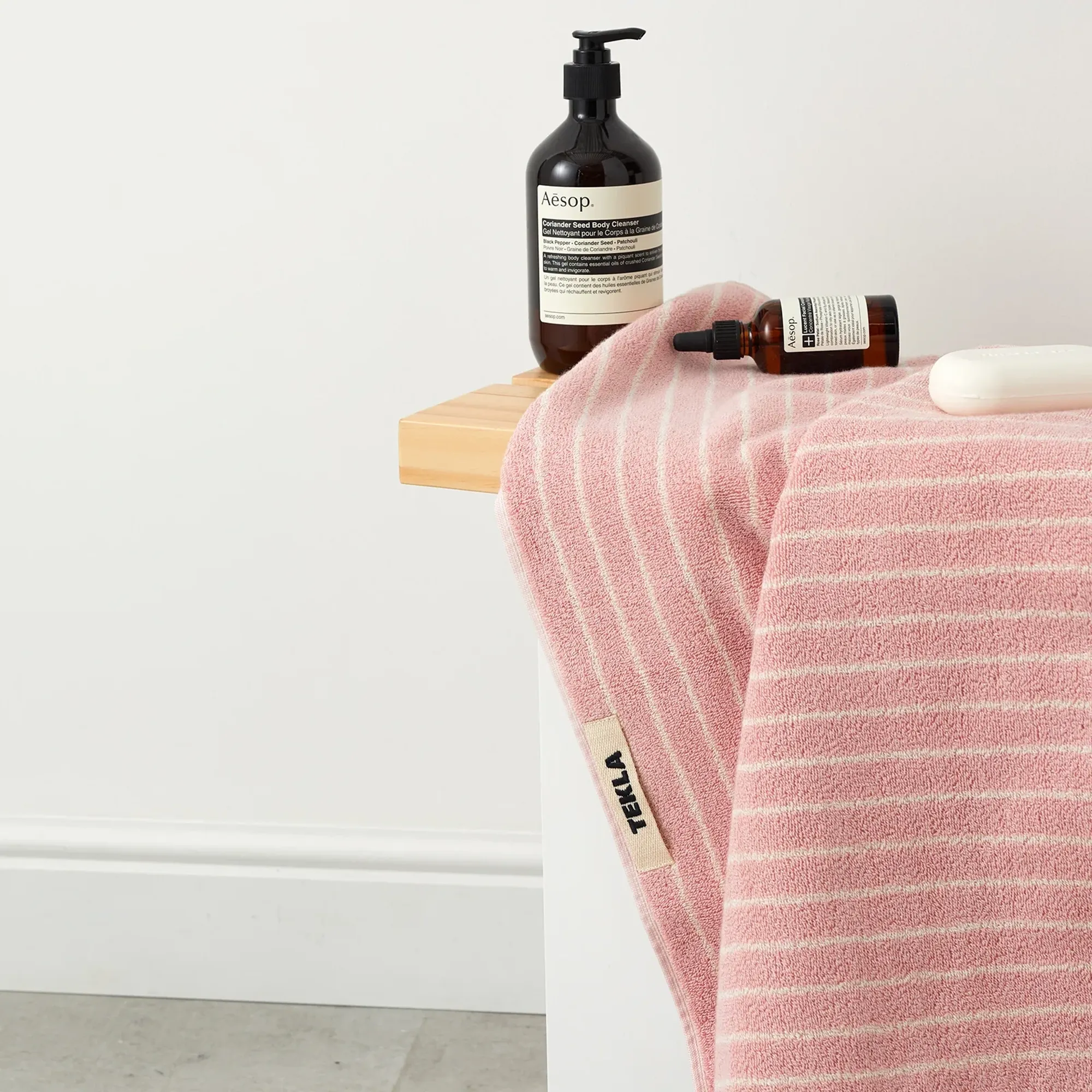 Terry Towel - Shaded Pink Stripes