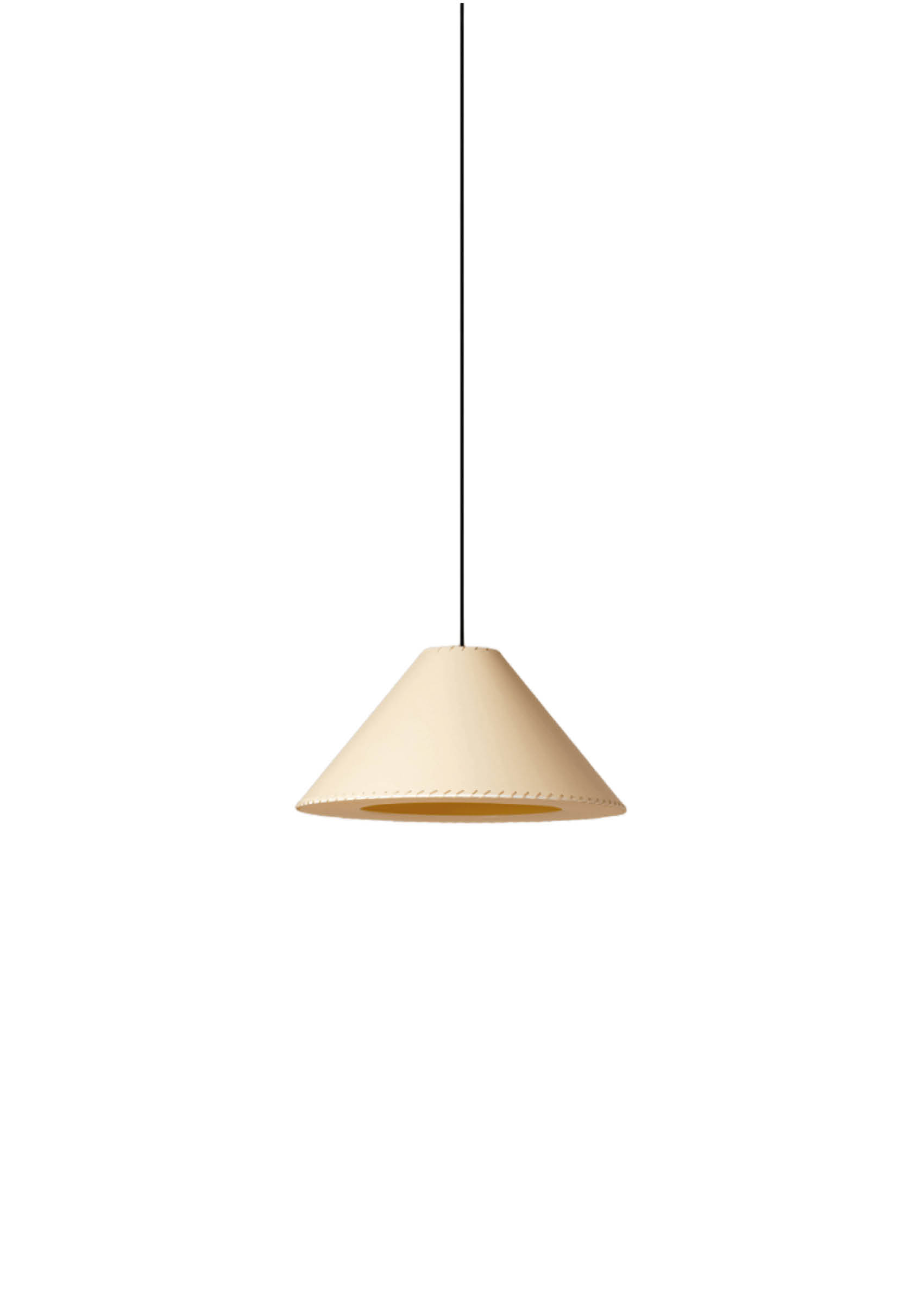 Sisisi Conicas Planas MT5 Pendant Lamp, Stitched Beige Parchment