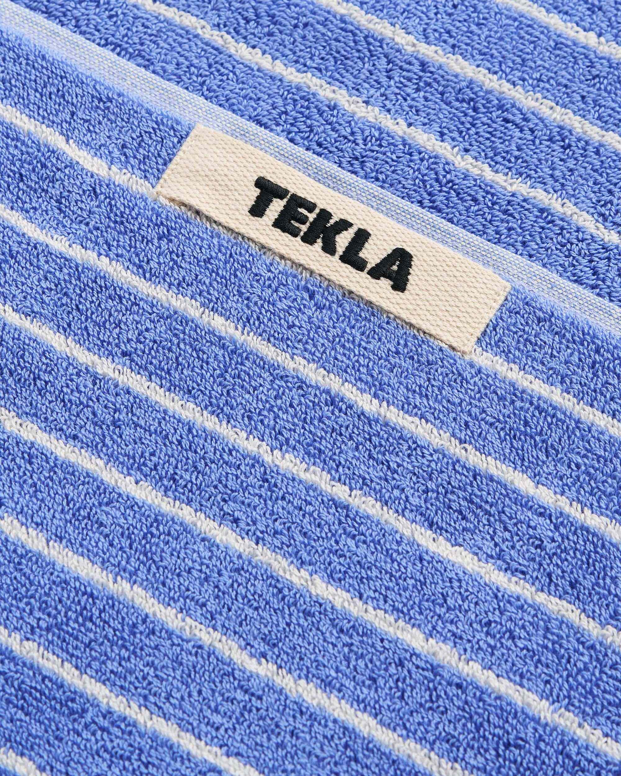 Terry Towel – Clear Blue Stripes