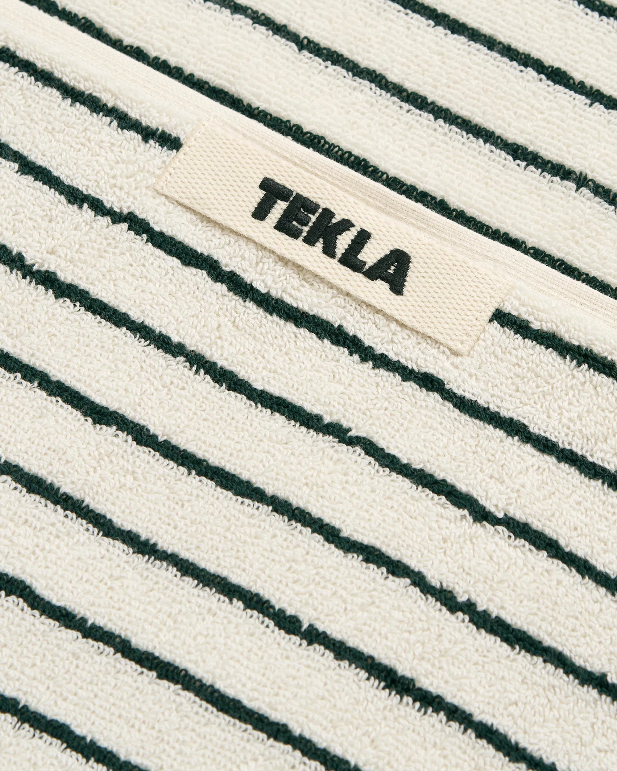 Terry Towel – Racing Green Stripes