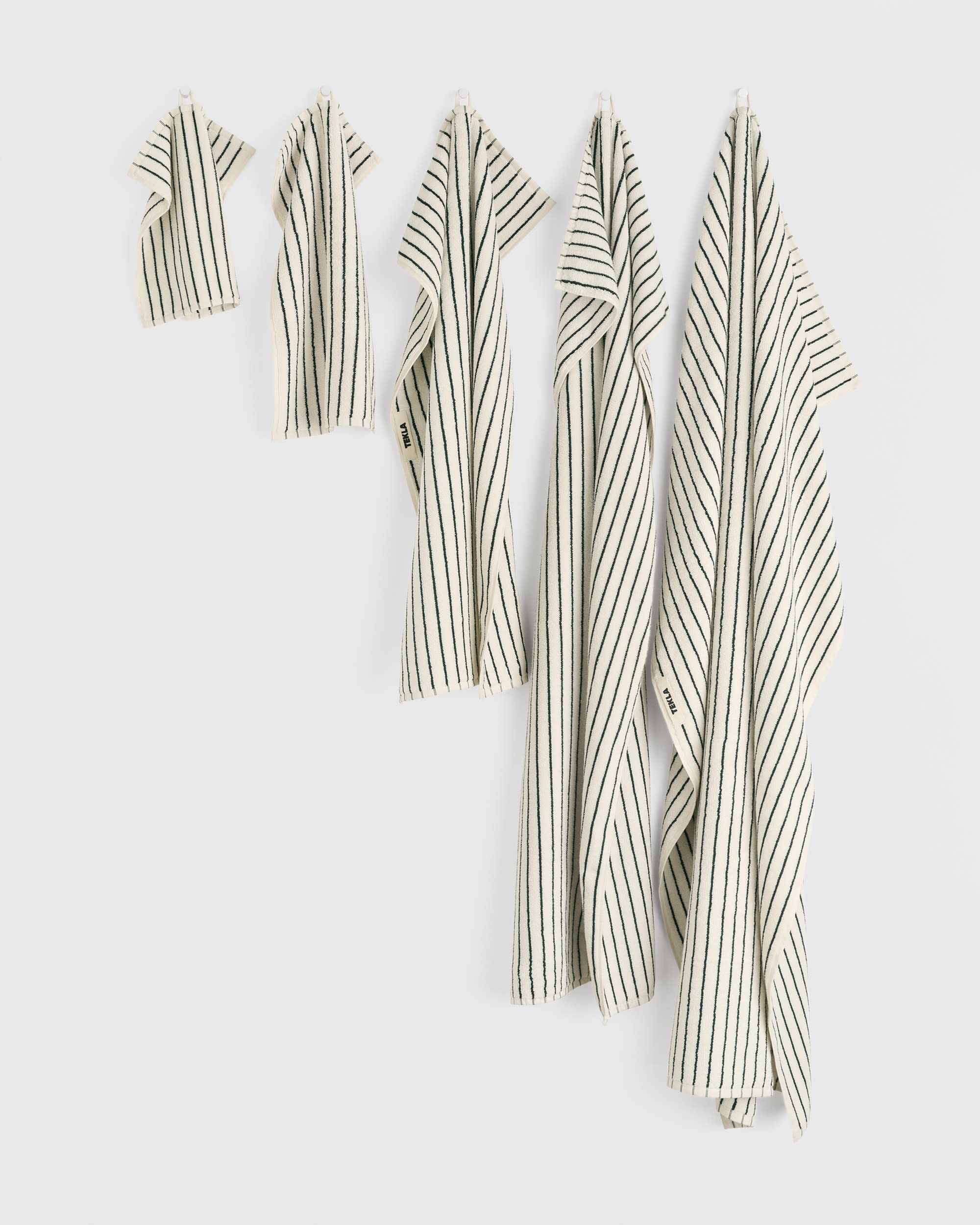 Terry Towel – Racing Green Stripes