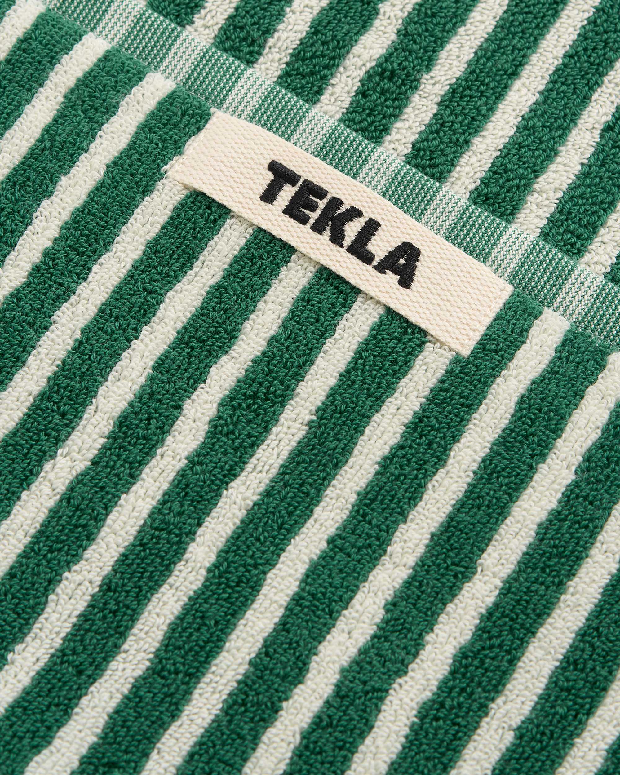 Bath Mat – Teal Green Stripes