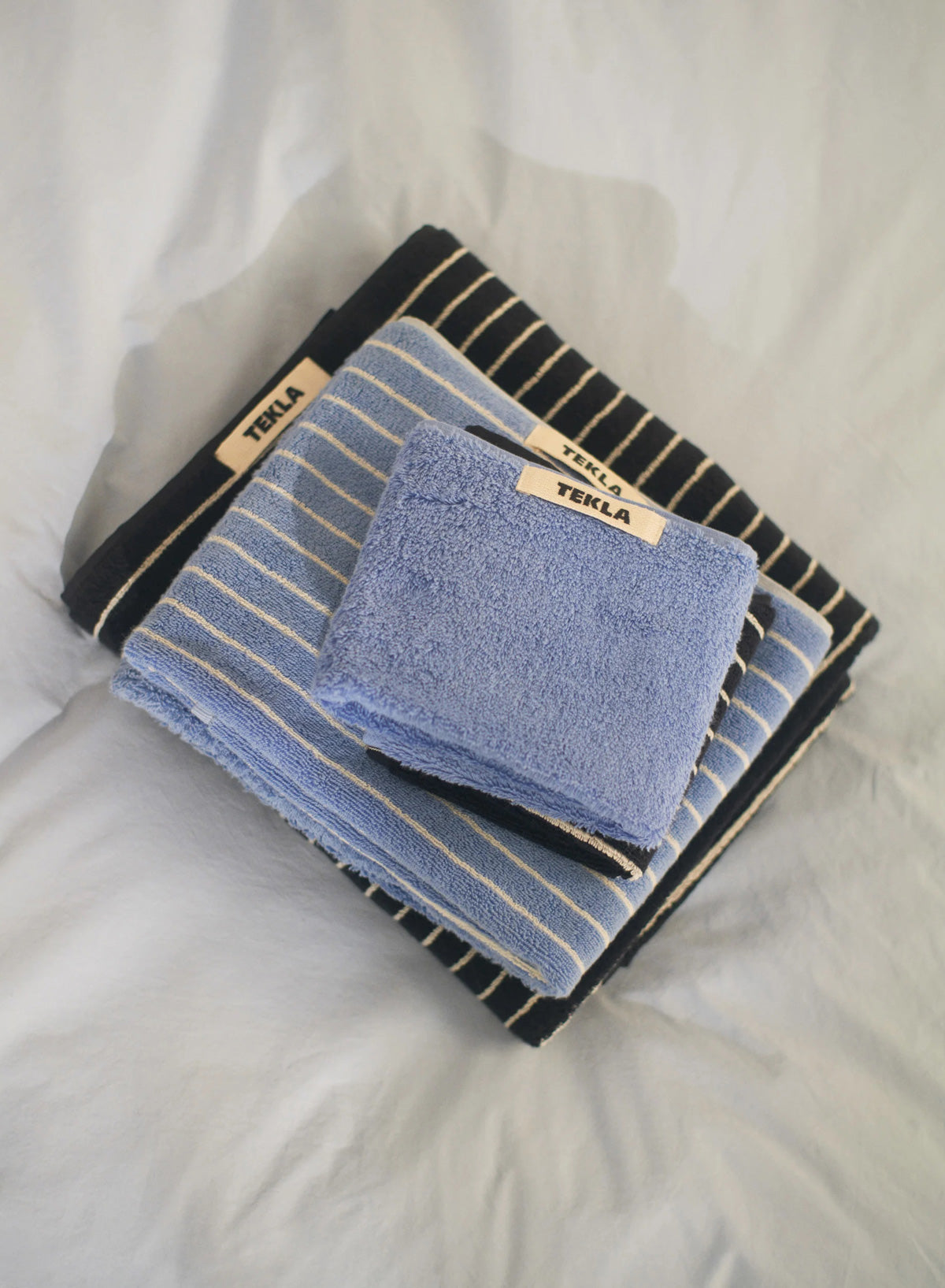 Terry Towel – Clear Blue Stripes