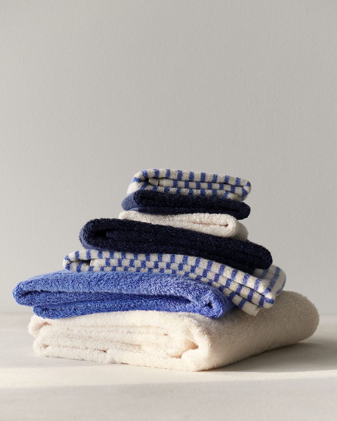Terry Towel – Coastal Blue Stripes