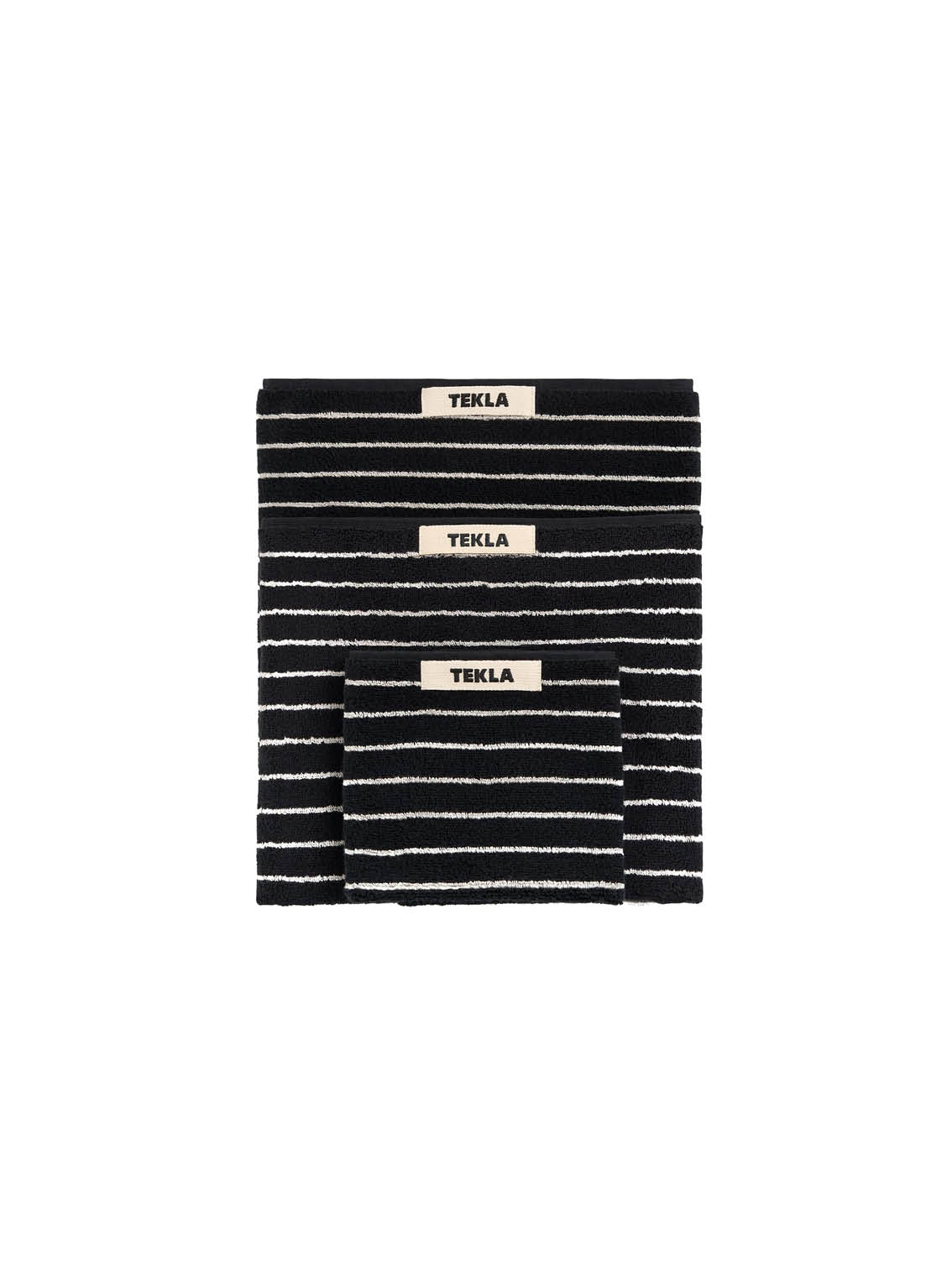 Terry Towel – Black Stripes