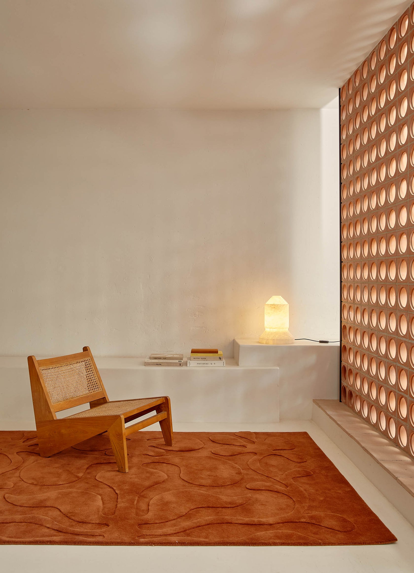 Lucia Eames™ Rooted rugs, Terracotta