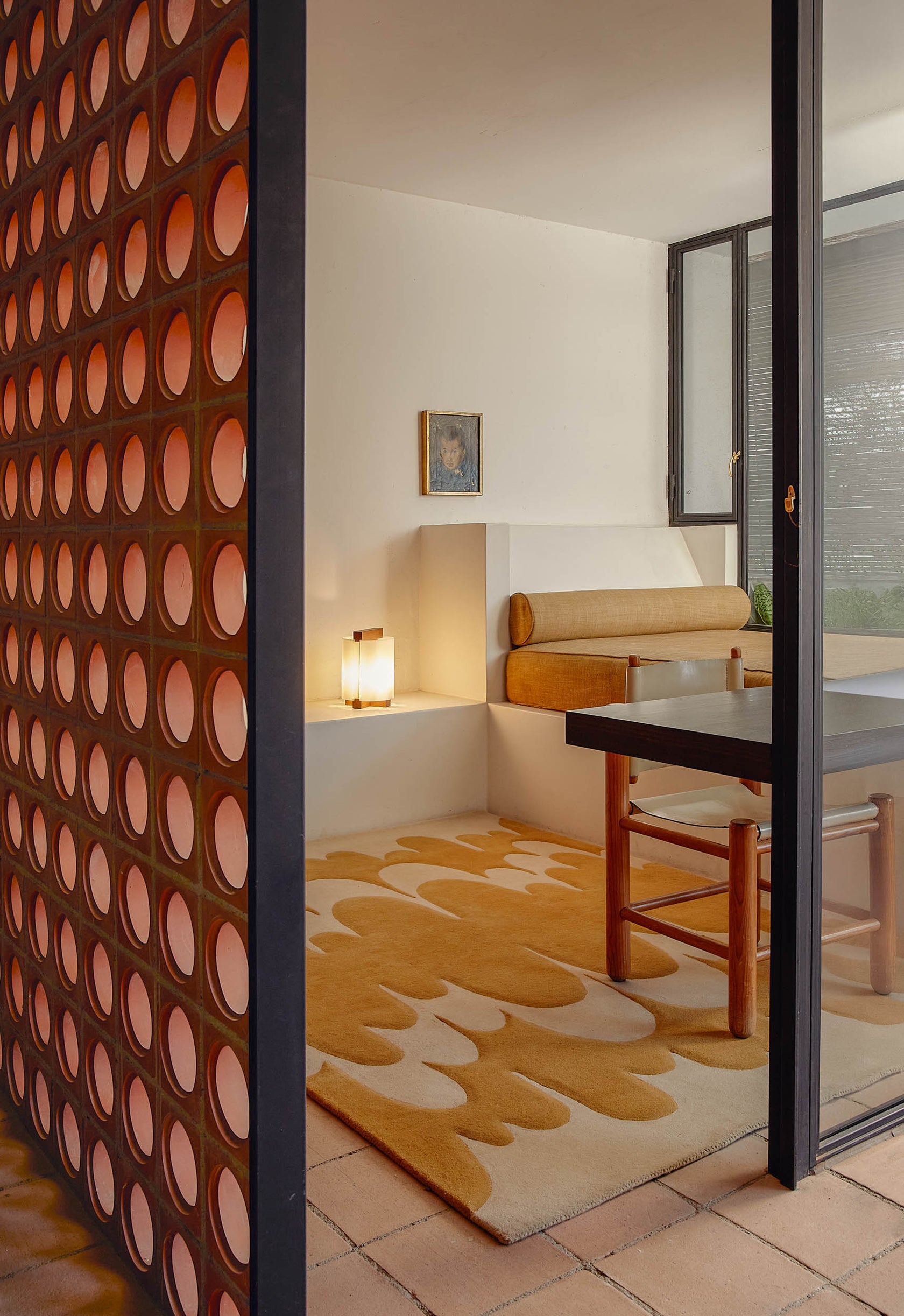 Lucia Eames™ Echo rug, Ochre