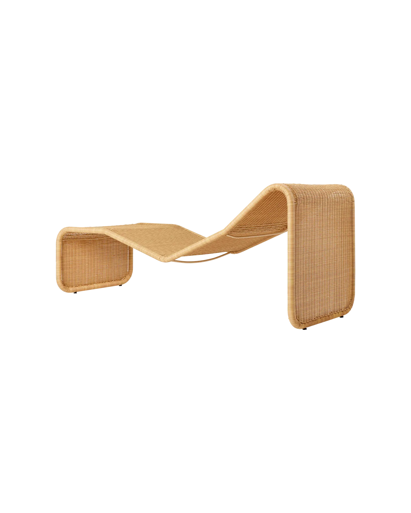 P3S Outdoor Chaise Longue, Natural Tone Base