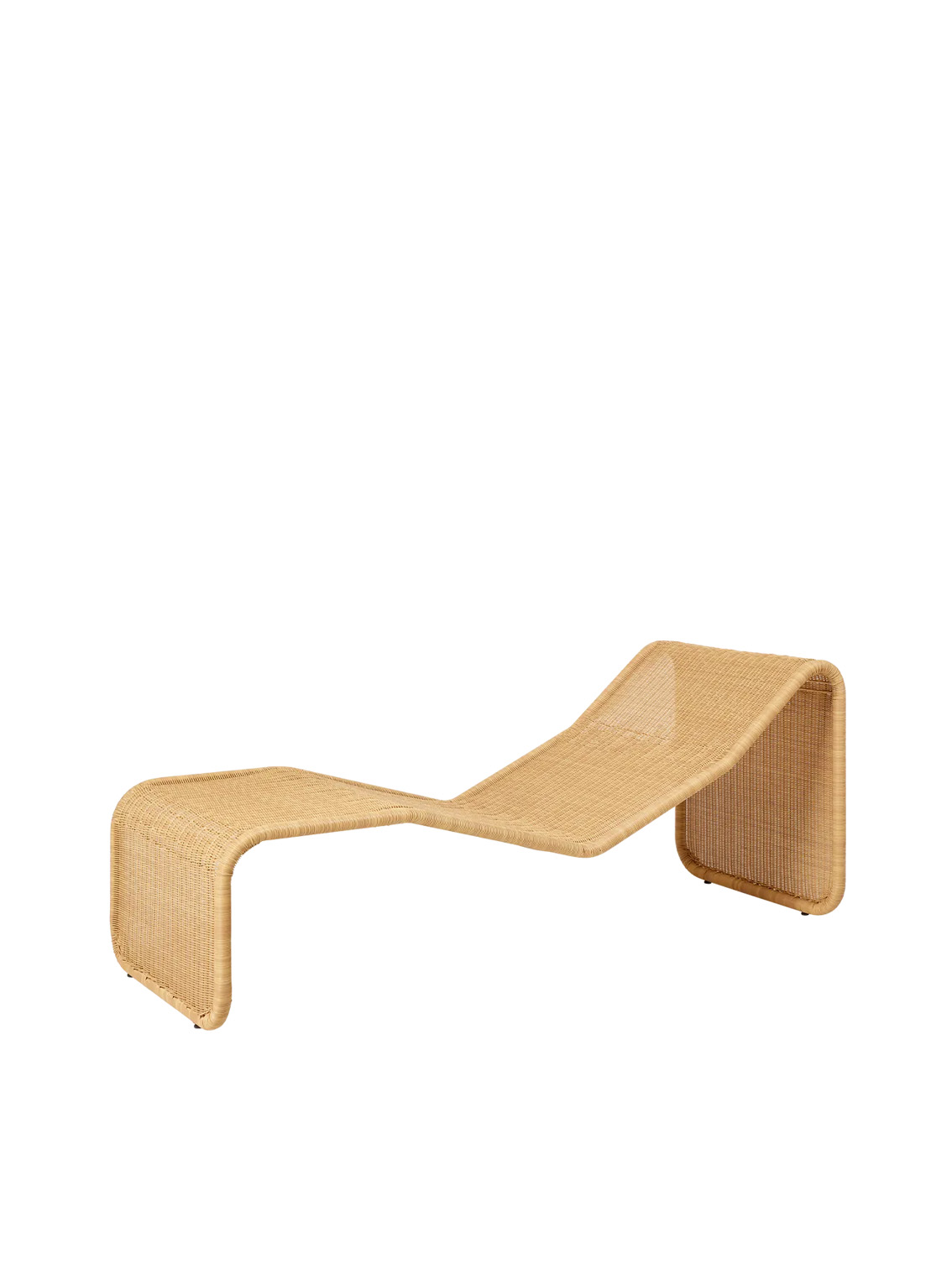 P3S Outdoor Chaise Longue, Natural Tone Base